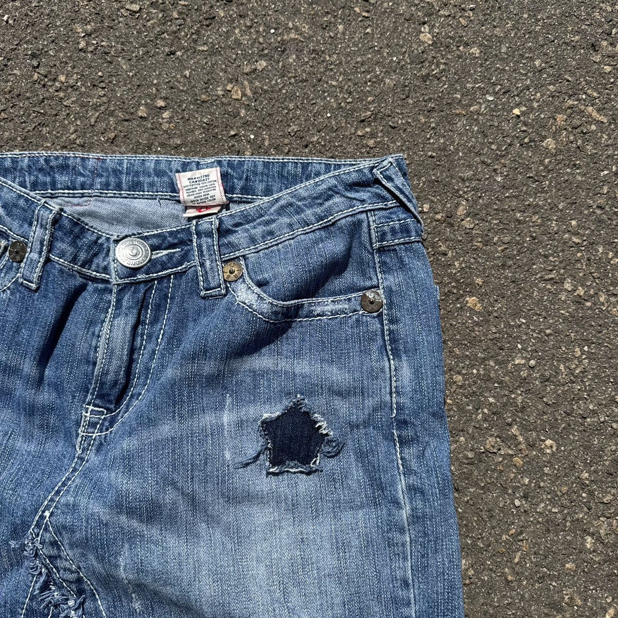 True Religion vintage 90s true religion distressed skirt jeans pants Size 28" / US 6 / IT 42 - 9 Thumbnail