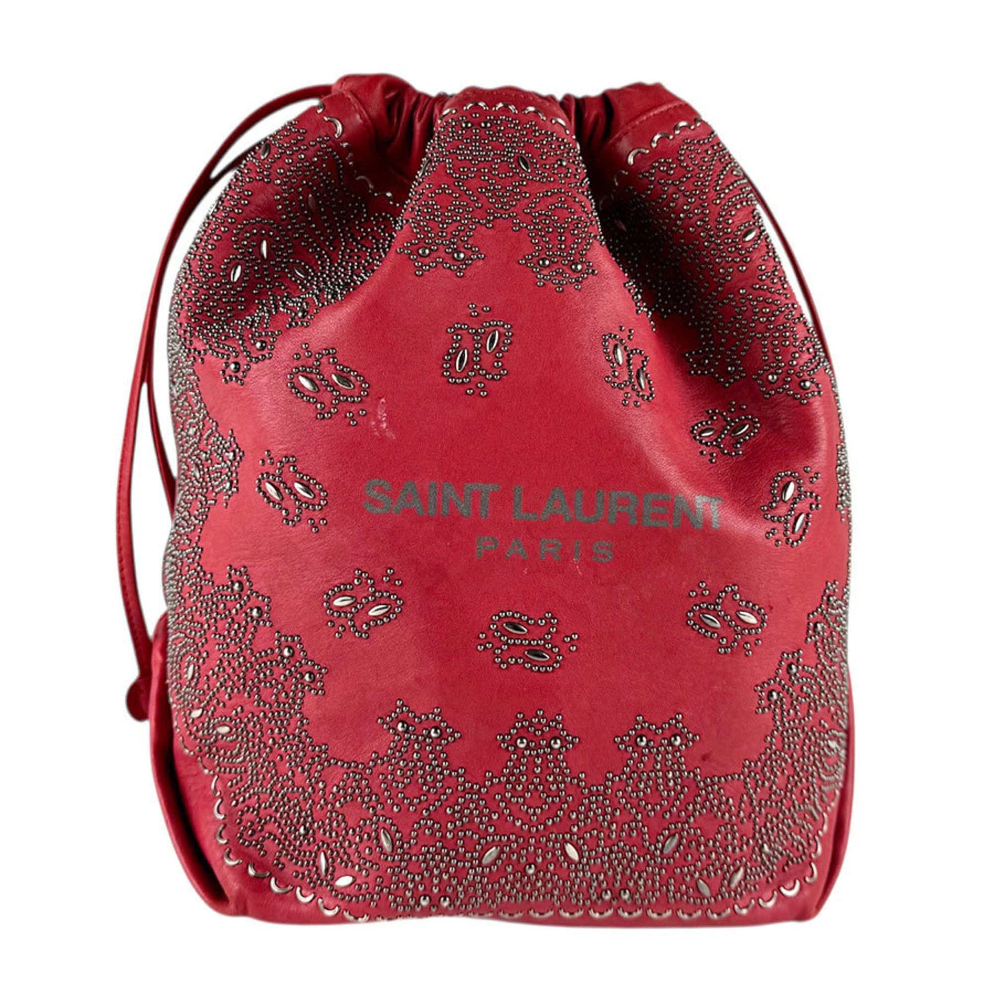 Saint Laurent Paris Saint Laurent shoulder bag in leather and metal, red, women's, z8254 Size ONE SIZE - 1 Thumbnail