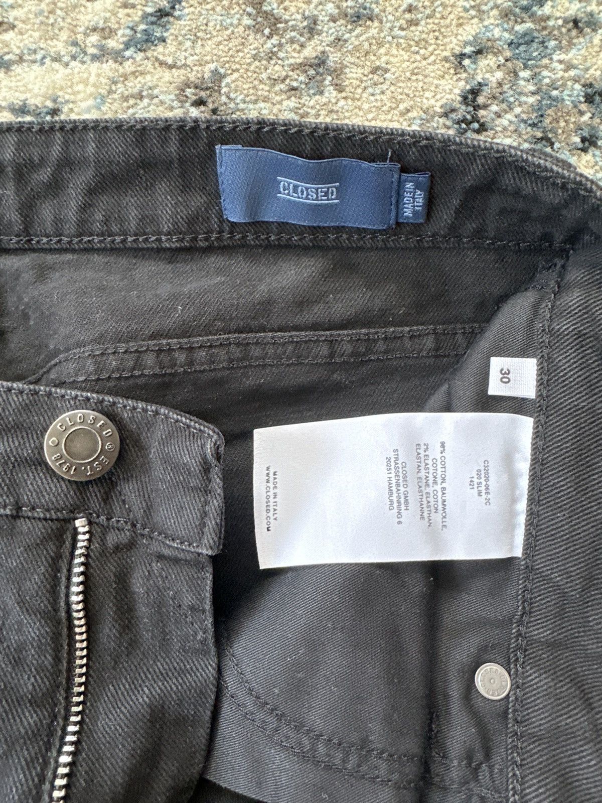 CLOSED Closed Slim Fit Denim Black Size 30 Waist Size US 30 / EU 46 - 6 Thumbnail