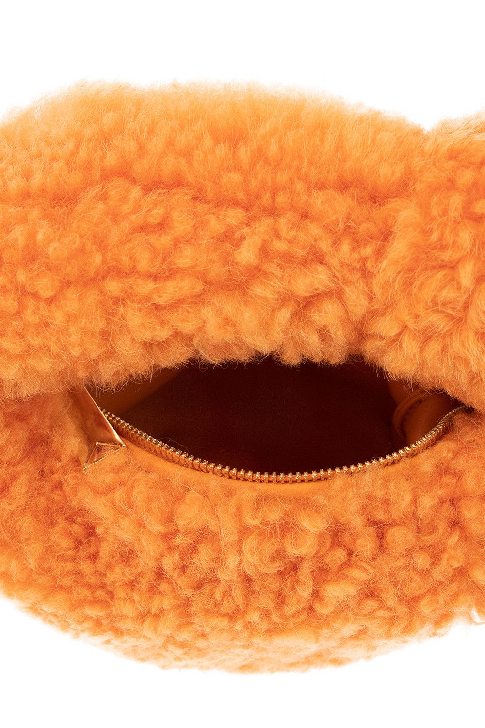 Bottega Veneta BOTTEGA VENETA Jodie mini orange shearling lamb fur bag Size ONE SIZE - 3 Thumbnail