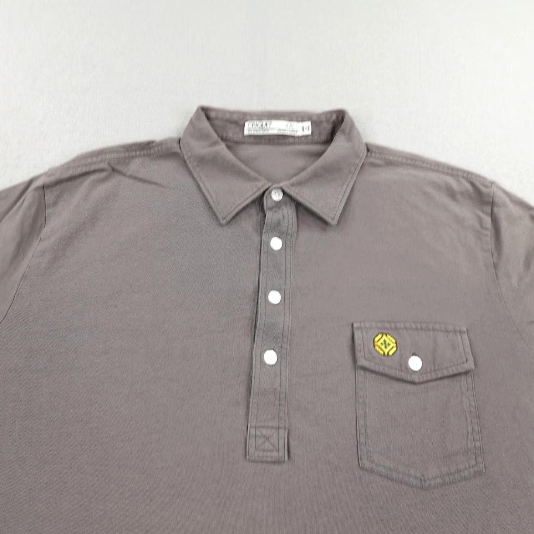 Vintage Criquet Polo Shirt Mens 2XL Gray Organic Cotton Short Sleeve Knit Casual Business Activewear Sports Golf Size US XXL / EU 58 / 5 - 2 Thumbnail