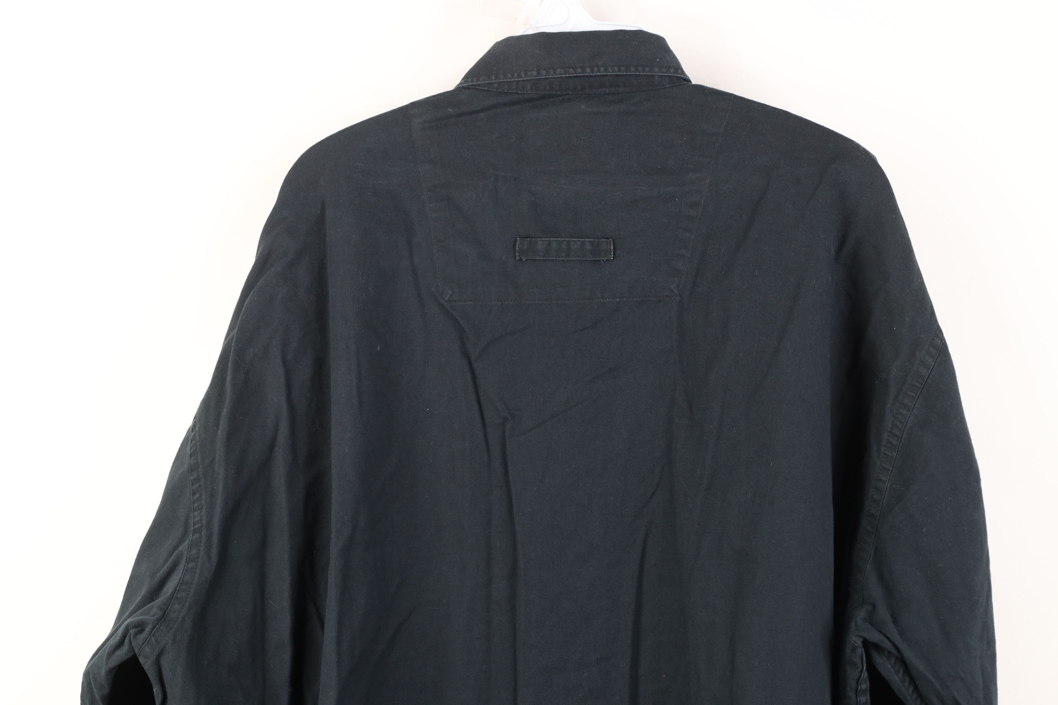Vintage Vintage 90s Streetwear Big Pocket Button Down Shirt Black Size US XL / EU 56 / 4 - 15 Thumbnail
