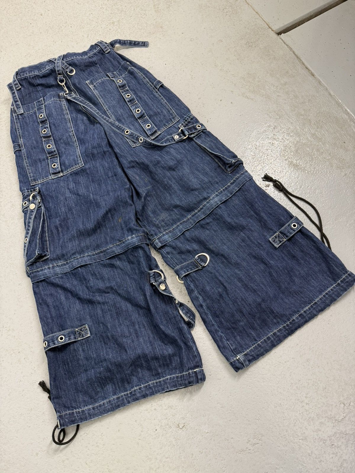 Tripp NYC Tripp Nyc Multi-laces Rivets Wide Transformed Pants Size US 32 / EU 48 - 23 Thumbnail