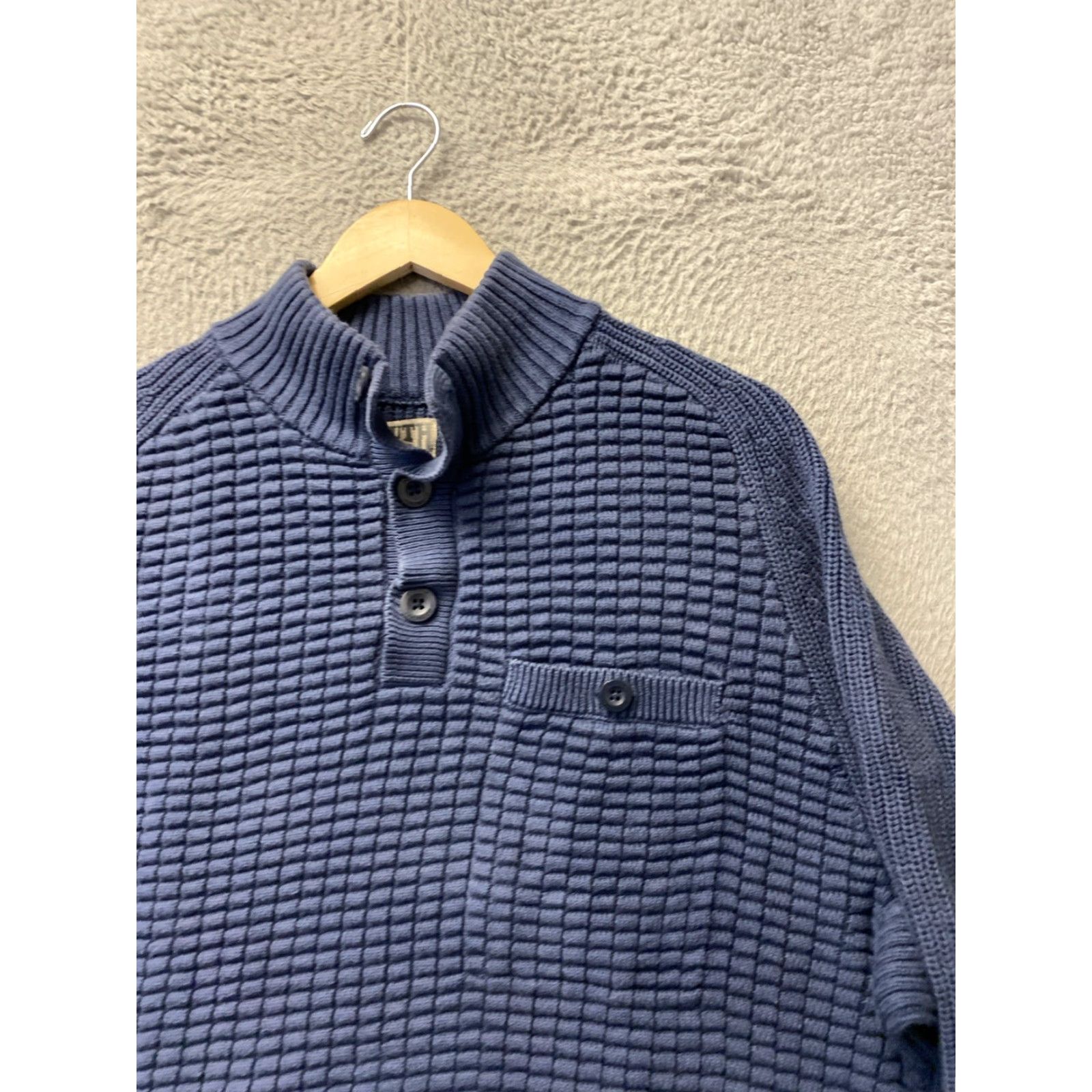 Vintage Duluth Shawl Collar Sweater Mens XL NAVY Knit /0591 Size US XL / EU 56 / 4 - 2 Thumbnail