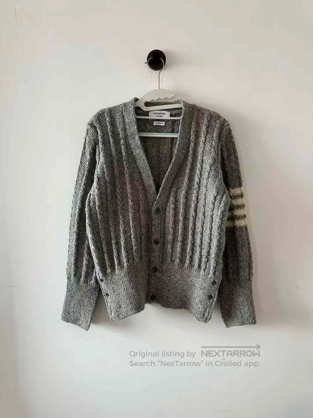 Thom Browne Thom Browne Gray Wool Cardigan. Size US M / EU 48-50 / 2 - 1 Thumbnail