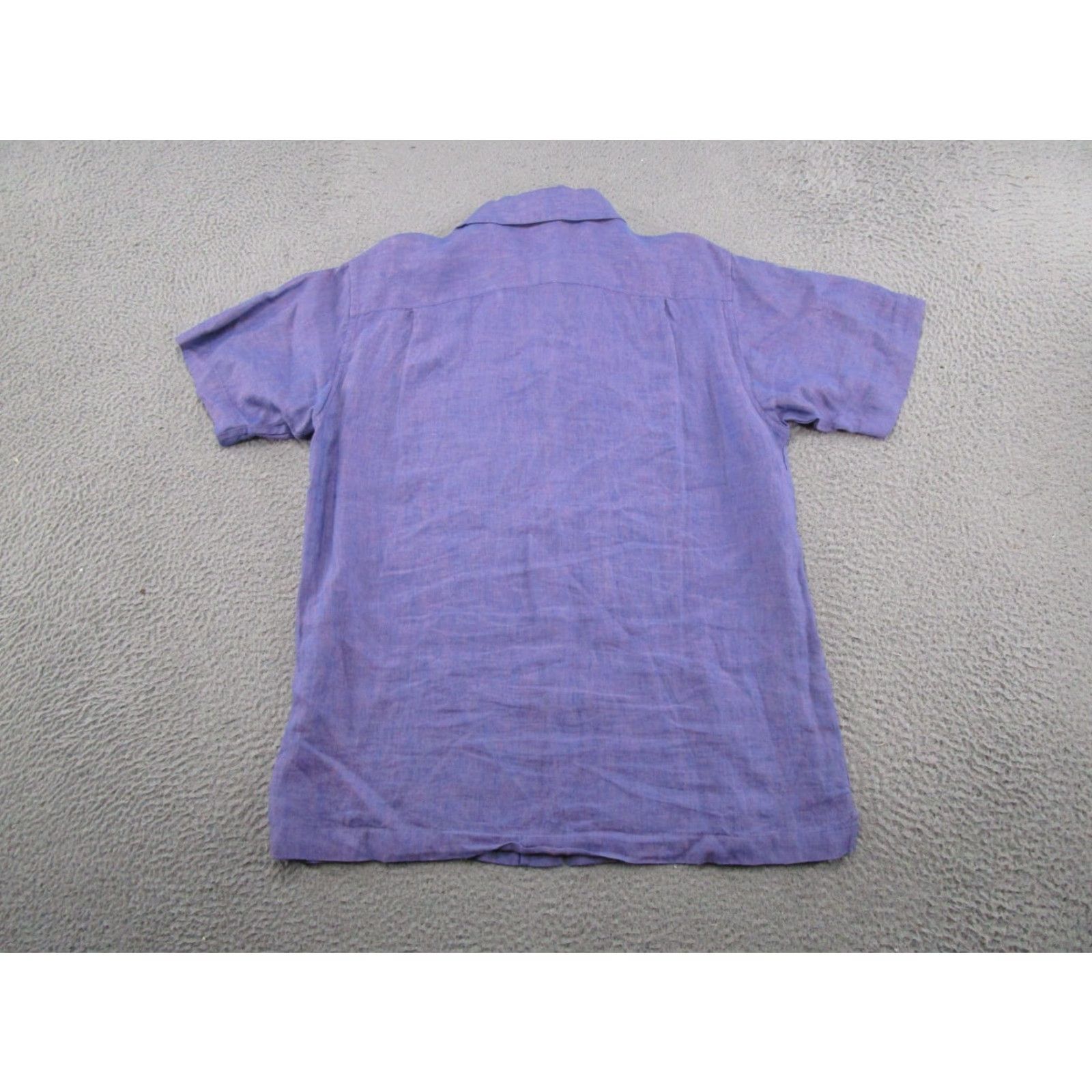 Vintage Grant Thomas Mens 2XL Pure Linen Button Down Shirt Lightweight Purple Size US XXL / EU 58 / 5 - 7 Thumbnail