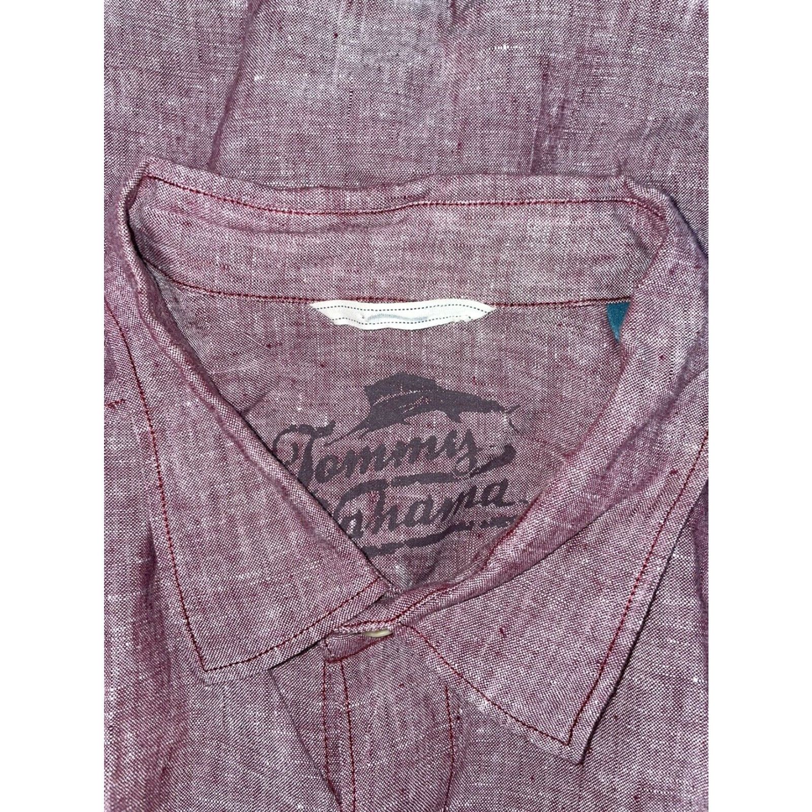 Tommy Bahama VINTAGE Tommy Bahama Shirt Men XL Red Linen Button-Down Short Sleeve 100% Linen Tropical Bahamas Mens Size US XL / EU 56 / 4 - 7 Thumbnail