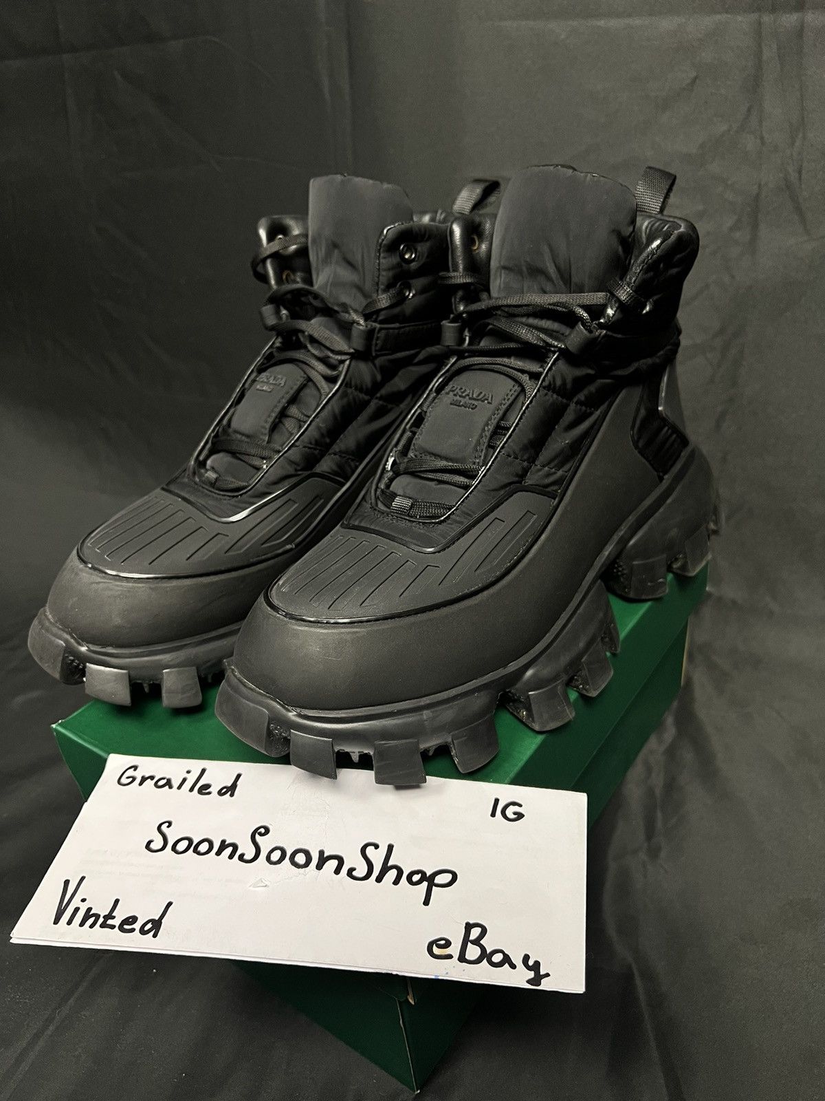 Prada Cloudbust Thunder re-nylon high-top boots