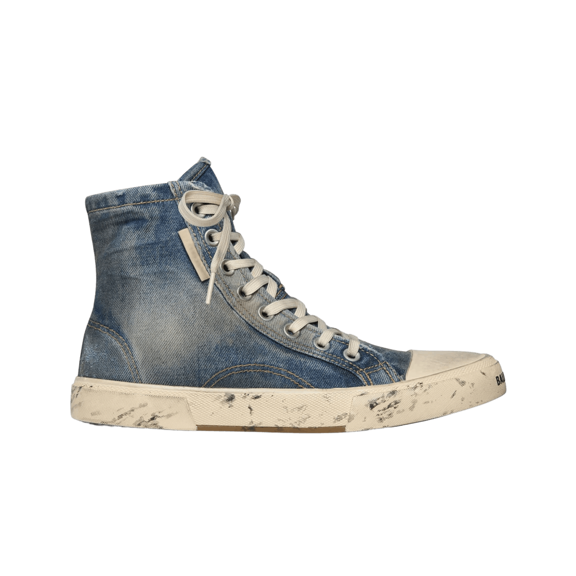 Balenciaga o1bcso1str1224 Paris High Top Sneakers in Blue Size US 7 / EU 40 - 1 Thumbnail