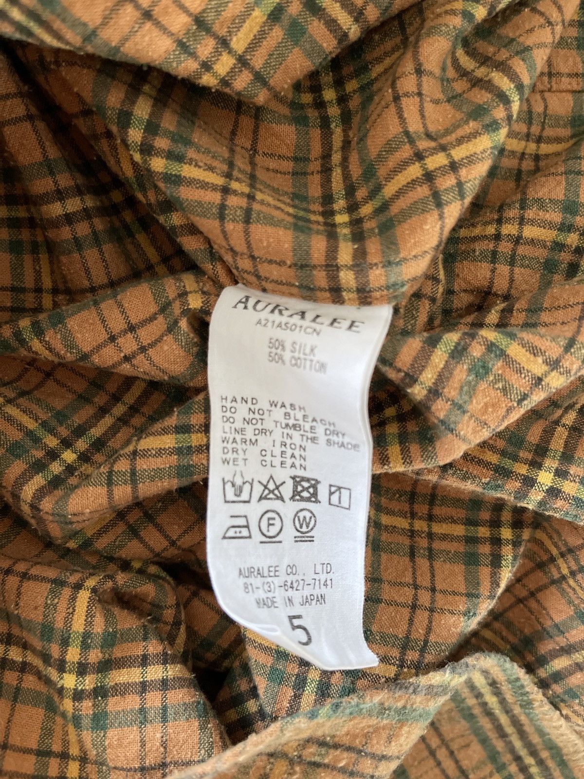 Auralee Auralee silk cotton check shirt Size US M / EU 48-50 / 2 - 3 Thumbnail