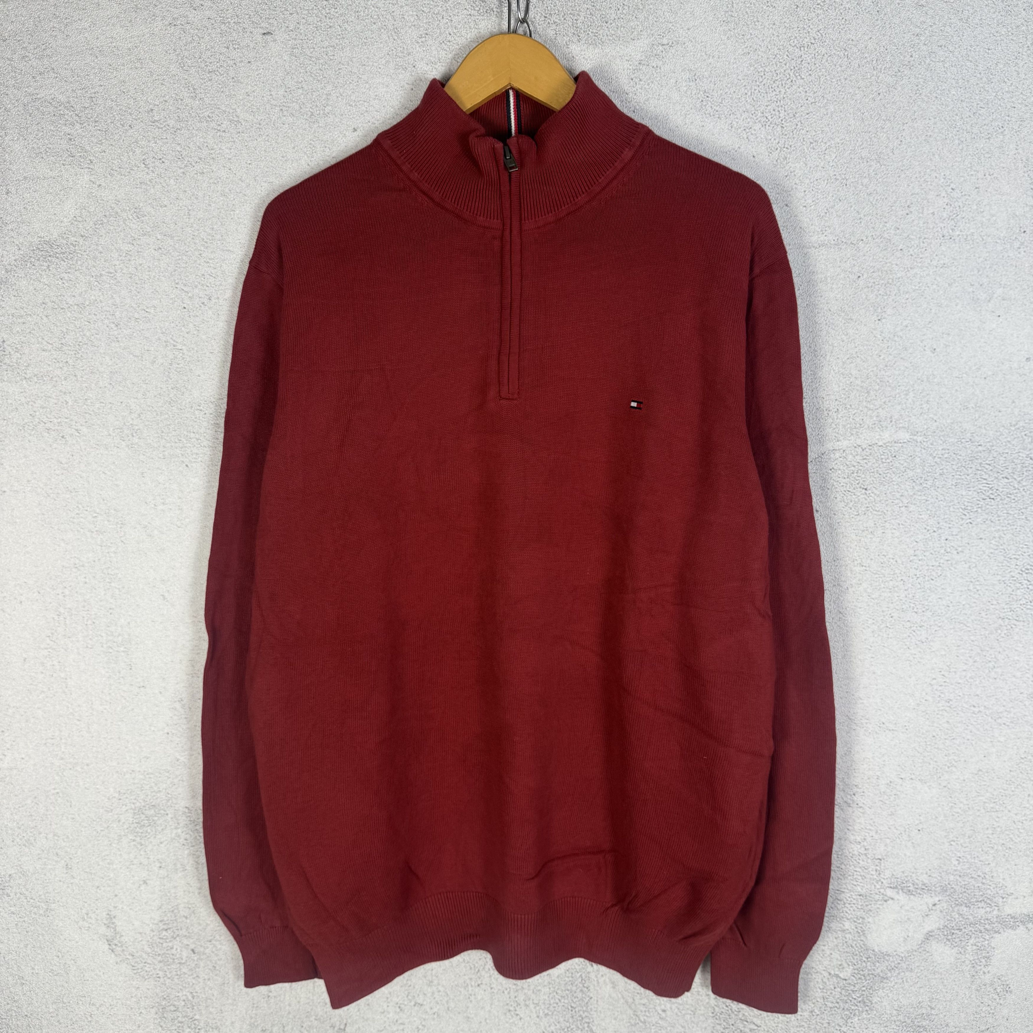 Tommy Hilfiger Tommy Hilfiger Half Zip Knit Sweater Size US XL / EU 56 / 4 - 1 Thumbnail