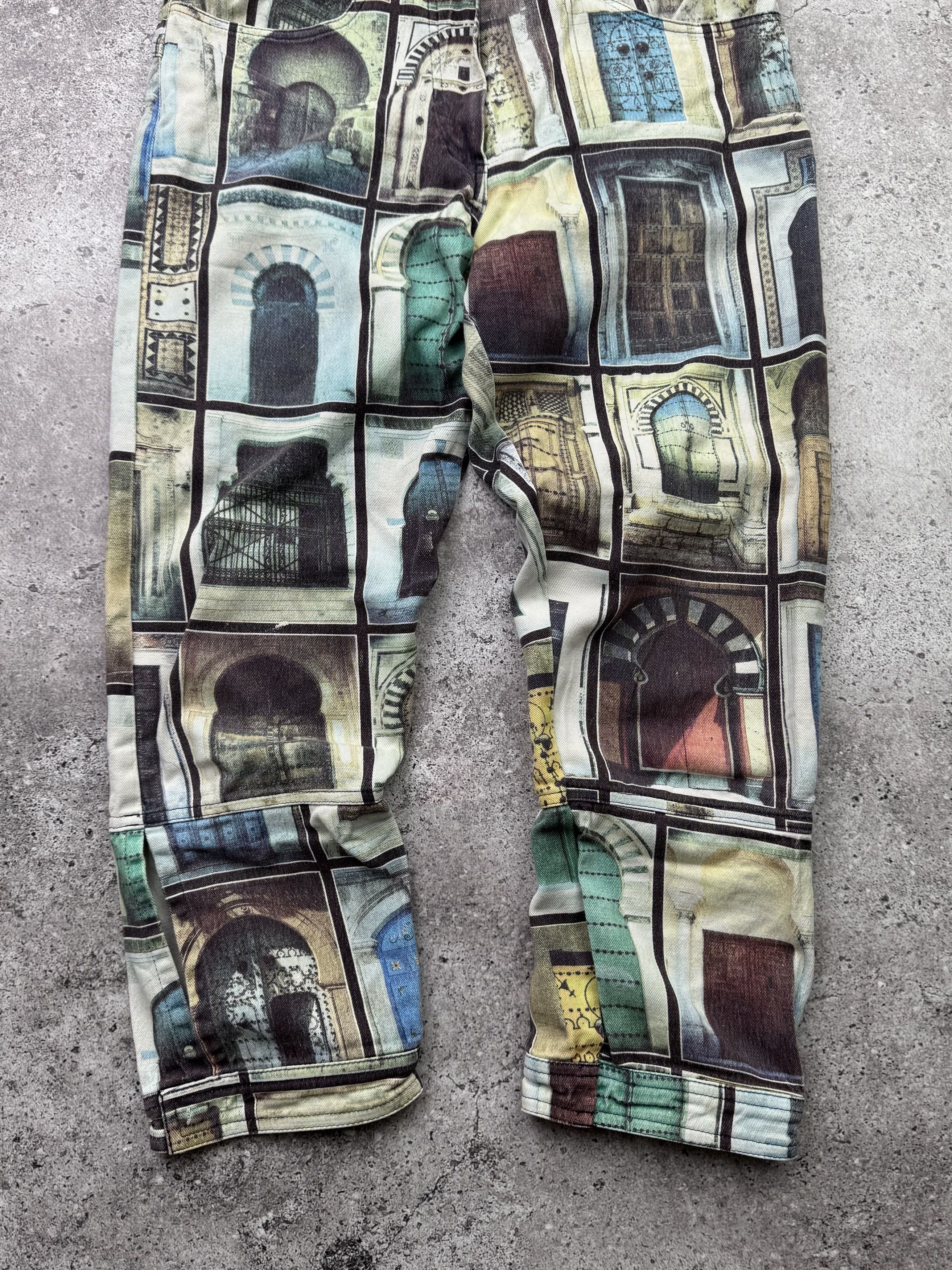 Vintage Vintage Printed Cropped Pants C552(V521) Size 25" / US 0 / IT 36 - 3 Thumbnail