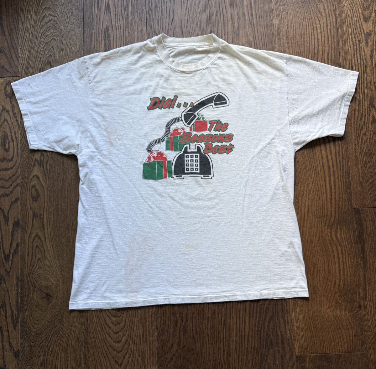 Vintage Vintage 90s MCI and Spiegel Gift Holiday Christmas Tee Size US XXL / EU 58 / 5 - 1 Thumbnail