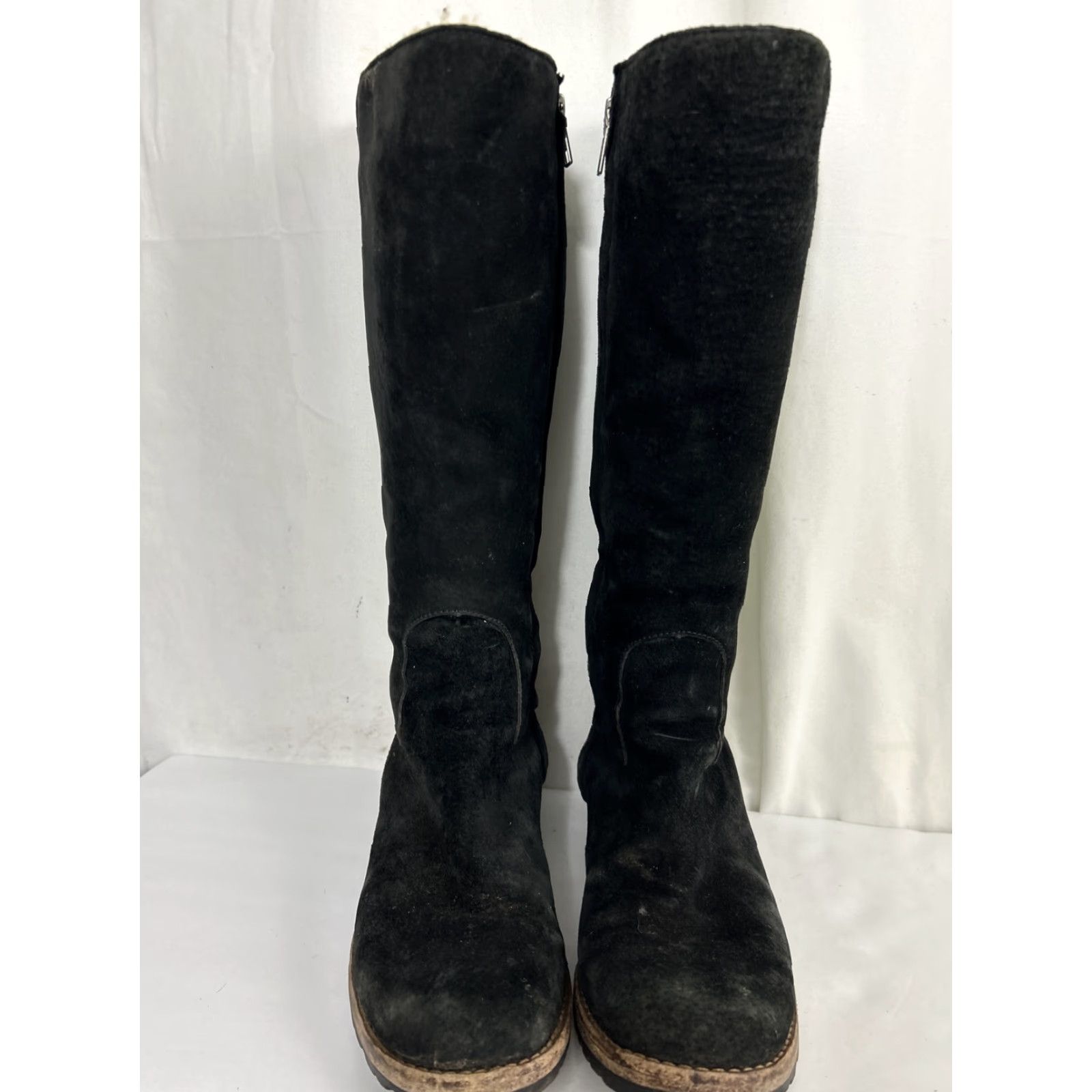 Ugg VINTAGE UGG BROOME BLACK SUEDE TALL BOOTS WOMEN USA 7 F8009G Size US 7 / IT 37 - 6 Thumbnail