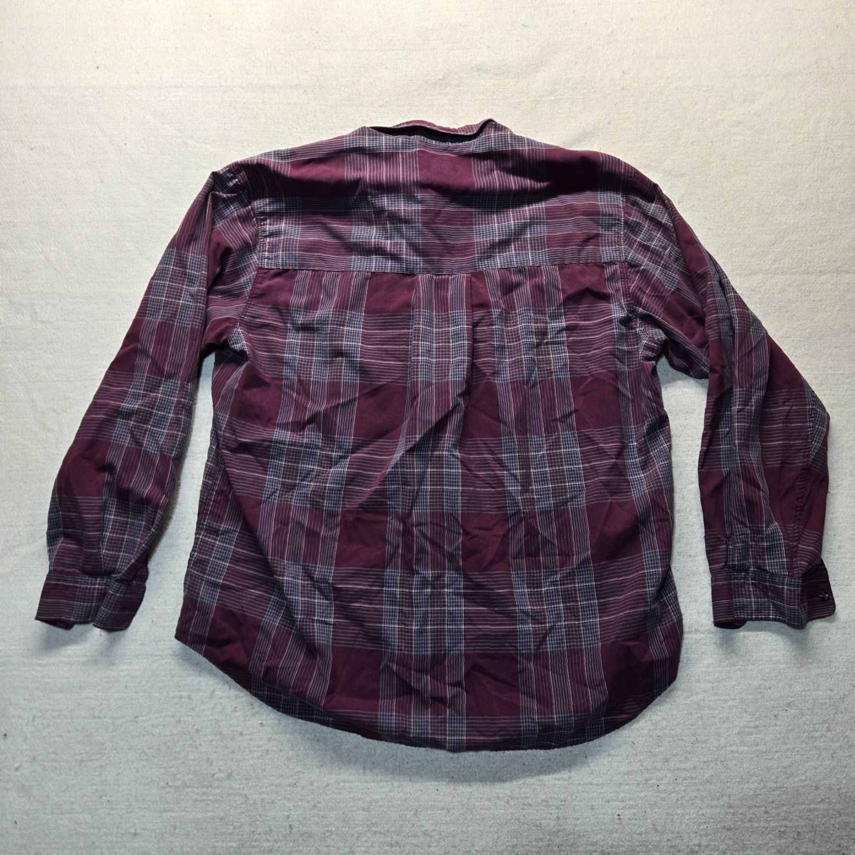 Vintage HENRY GRETHAL Purple Plaid Dress Shirt Button-Down Long Sleeve Adult Men L Purple Shirt Dress Shirt Mens L Plaid Button-Down Long Sleeve Size 42R - 7 Thumbnail