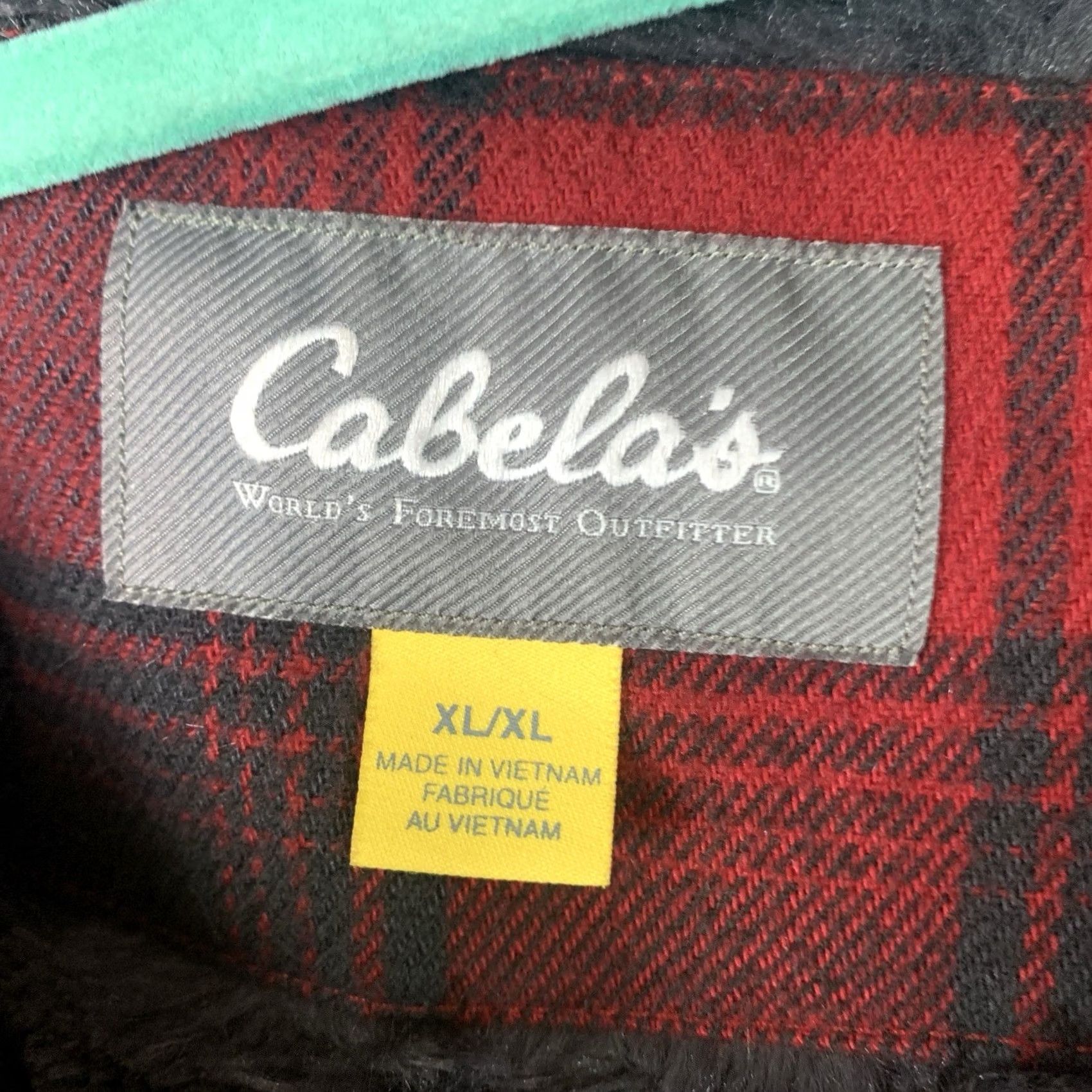 Vintage VINTAGE Cabela's Coat XL Mens Buffalo Check Primaloft Hooded Wool-Polyester Jacket (Mid-Length) Red Black Windproof Pockets 80s 90s Outdoors Mens Size US XL / EU 56 / 4 - 3 Thumbnail
