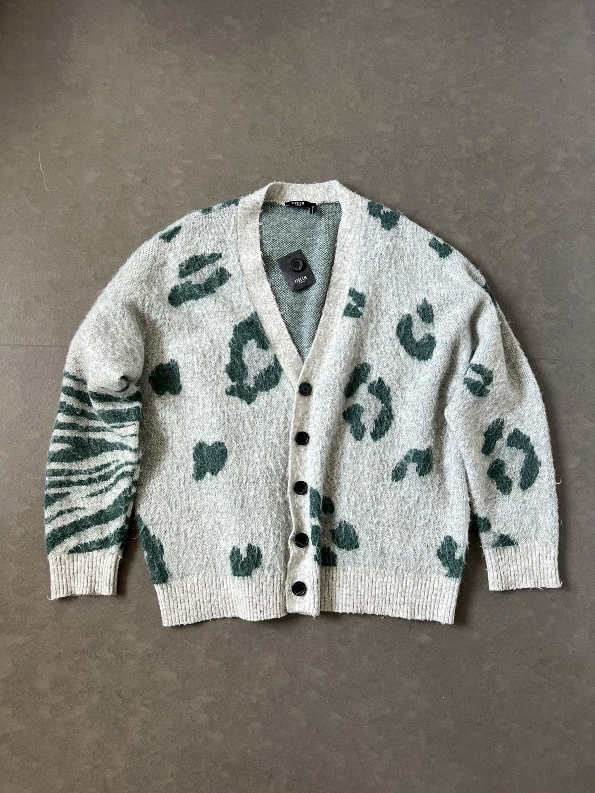 image of Five Cm Cardigan in Green, Men's (Size Large)
