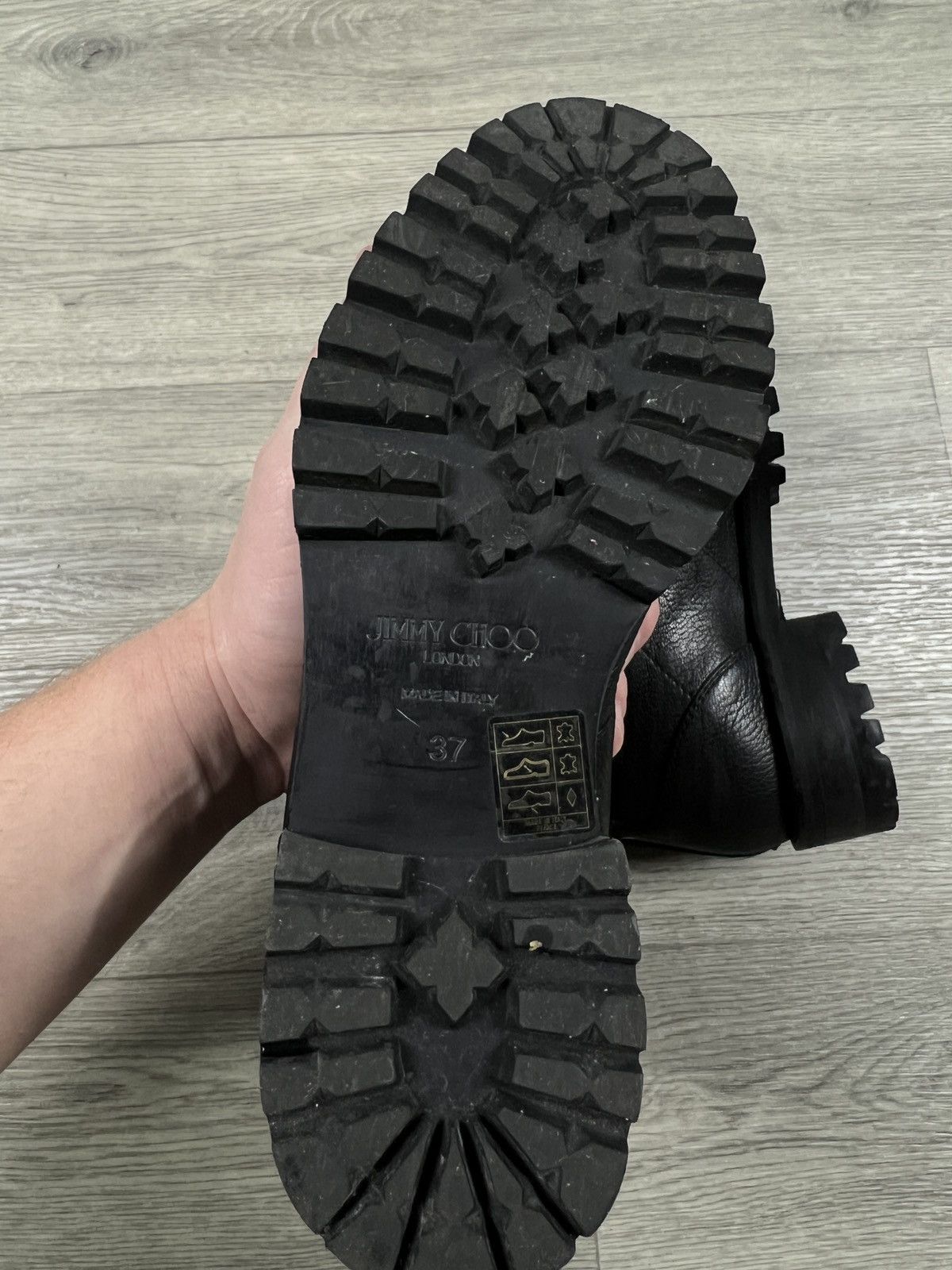 Jimmy Choo JIMMY CHOO Bren Crystal Embellished Lace-up Combat Boots Size US 7 / IT 37 - 4 Thumbnail