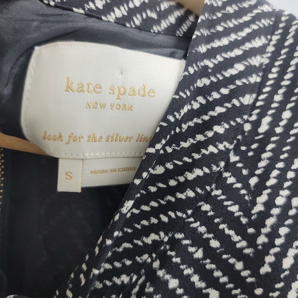 Kate Spade EUC Kate Spade Reade Herringbone Tie Neck Shift Dress Size XS / US 0-2 / IT 36-38 - 4 Thumbnail