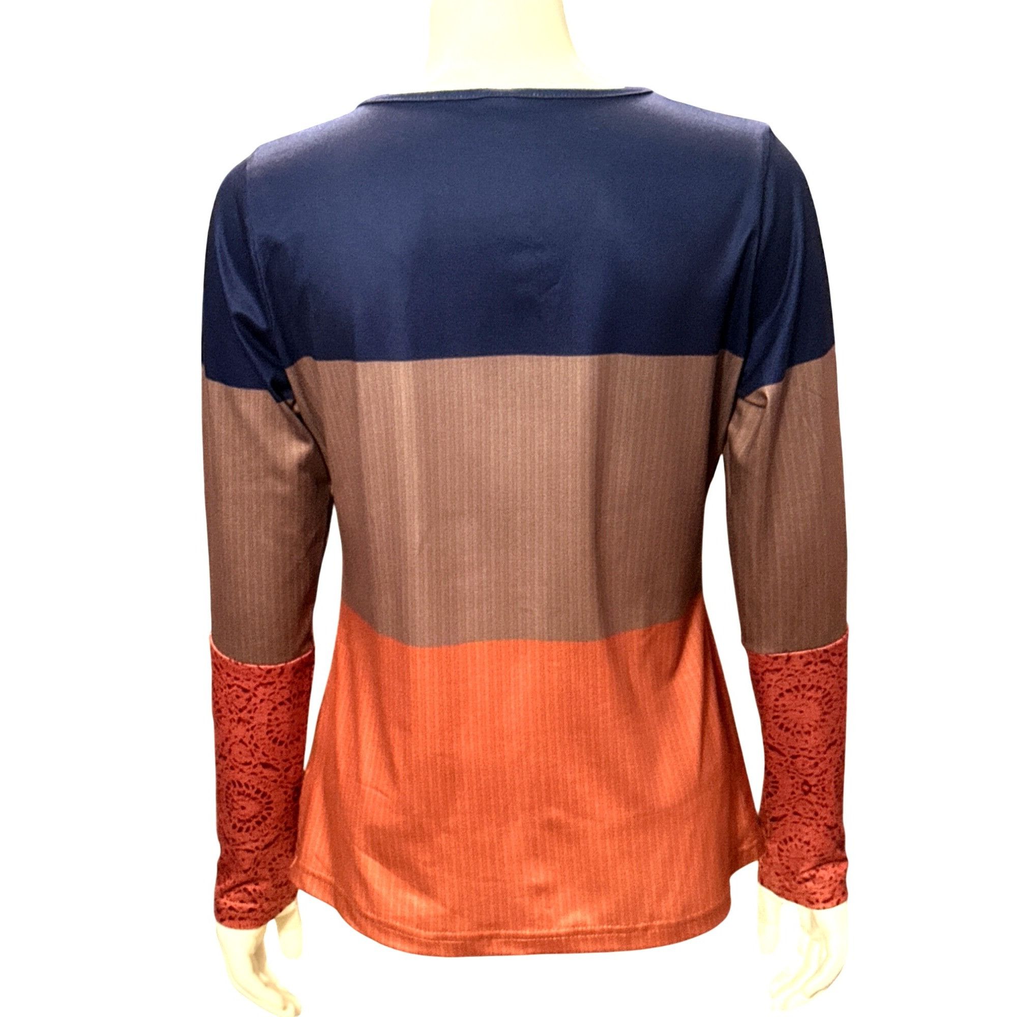 Other CCC Colorblock Long Sleeve Athletic Knit Top Soft Lightweigh Size S / US 4 / IT 40 - 3 Thumbnail