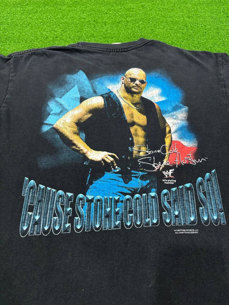 Vintage × WCW/nWo × WWE Vintage 90 WWE WWF Stone Cold Steve Austin Wrestling Size US XL / EU 56 / 4 - 6 Thumbnail