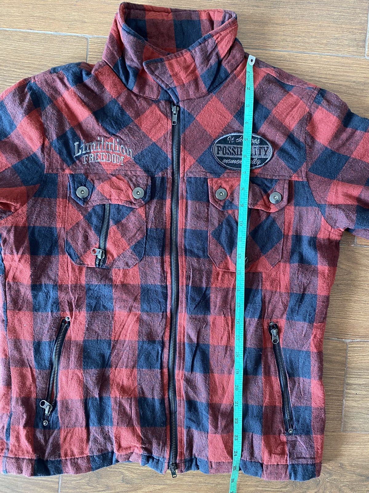 If Six Was Nine × Japanese Brand × Le Grande Bleu (L.G.B.) DEELISH Plaid Tartan Jacket LGB Punk Bondage Size US L / EU 52-54 / 3 - 18 Thumbnail