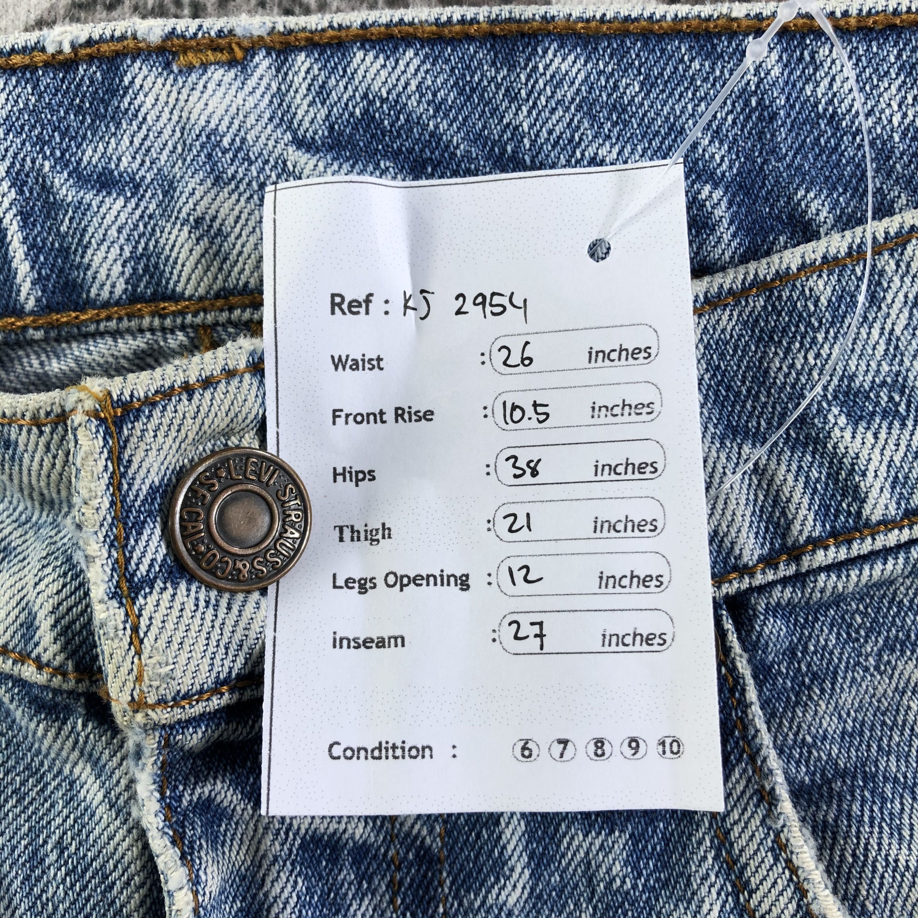 Levi's Vintage Levis 603 Jeans Distress Faded Blue Denim KJ2954 Size US 26 / EU 42 - 9 Thumbnail