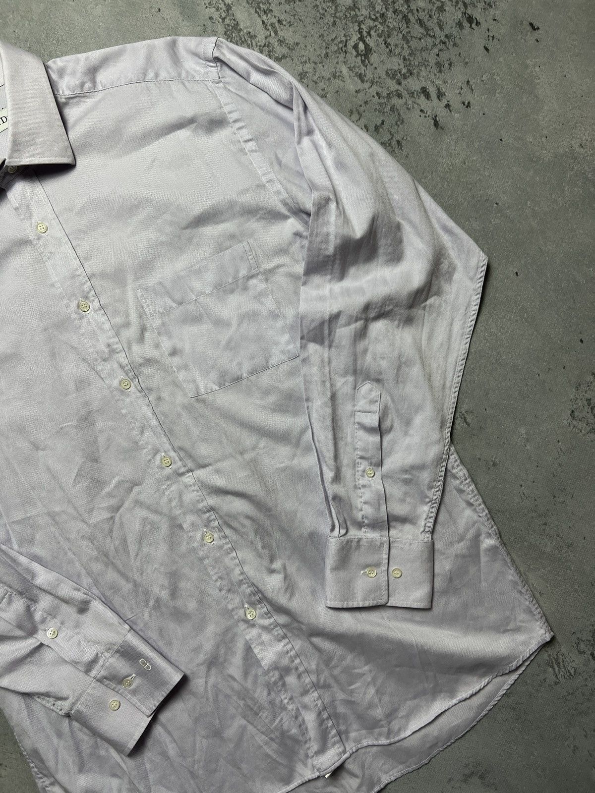 Dior Vintage 90s Christian Dior Italy Button Up Shirt Lux 15 1/2 Size US L / EU 52-54 / 3 - 7 Thumbnail
