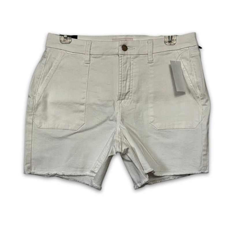 Other Jen7 Mid Rise Jean Shorts Frayed Hem Cream Women's 6 NWT Size 28" / US 6 / IT 42 - 1 Thumbnail