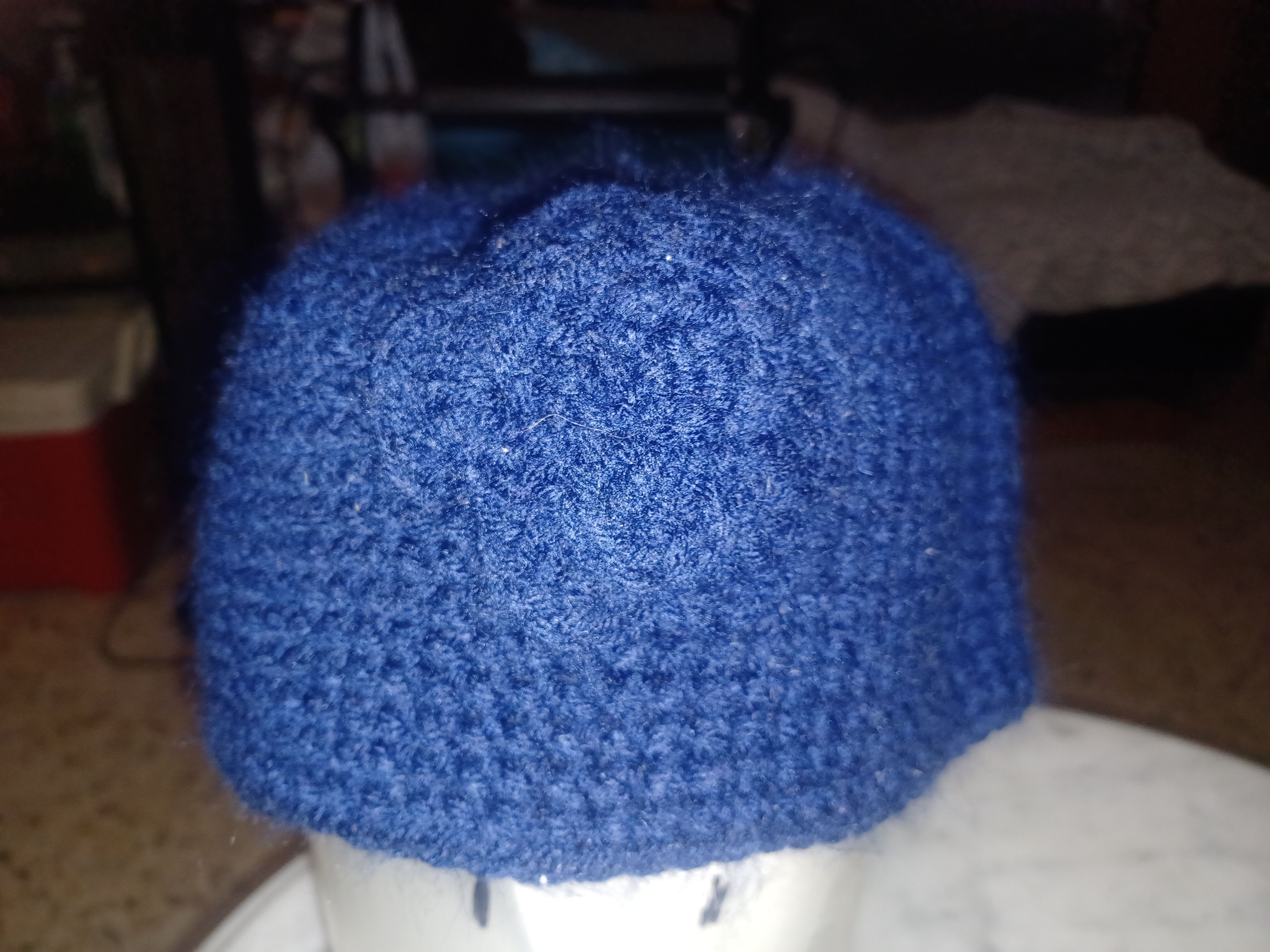 Other Beanie Women's Navy Crocheted Flower Size ONE SIZE - 4 Thumbnail