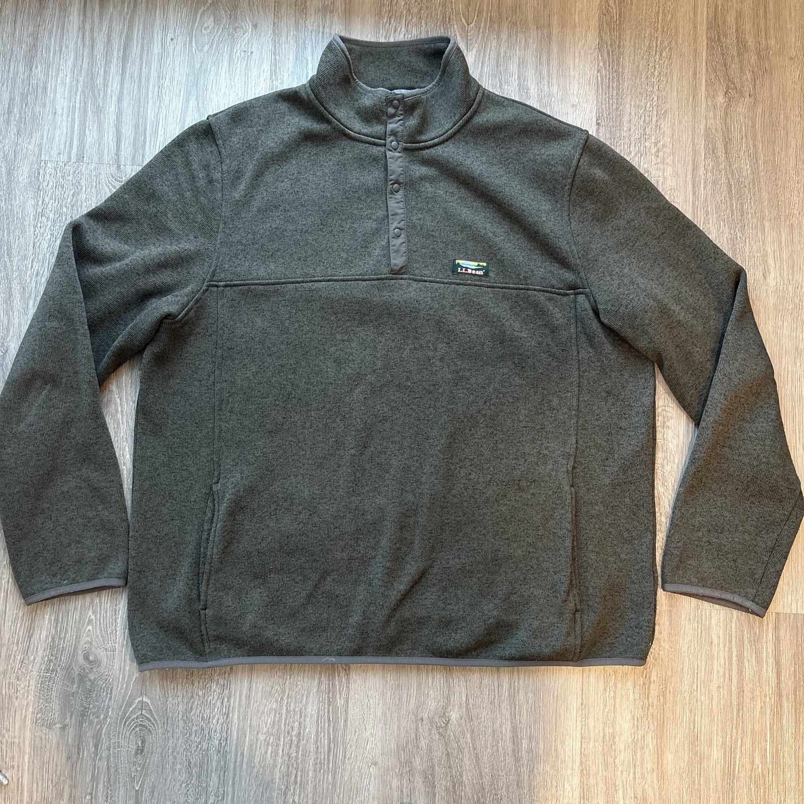 L.L. Bean L.L.Bean Men's Fleece Pullover Snap Mock Neck XXL Tall Size US XXL / EU 58 / 5 - 1 Thumbnail