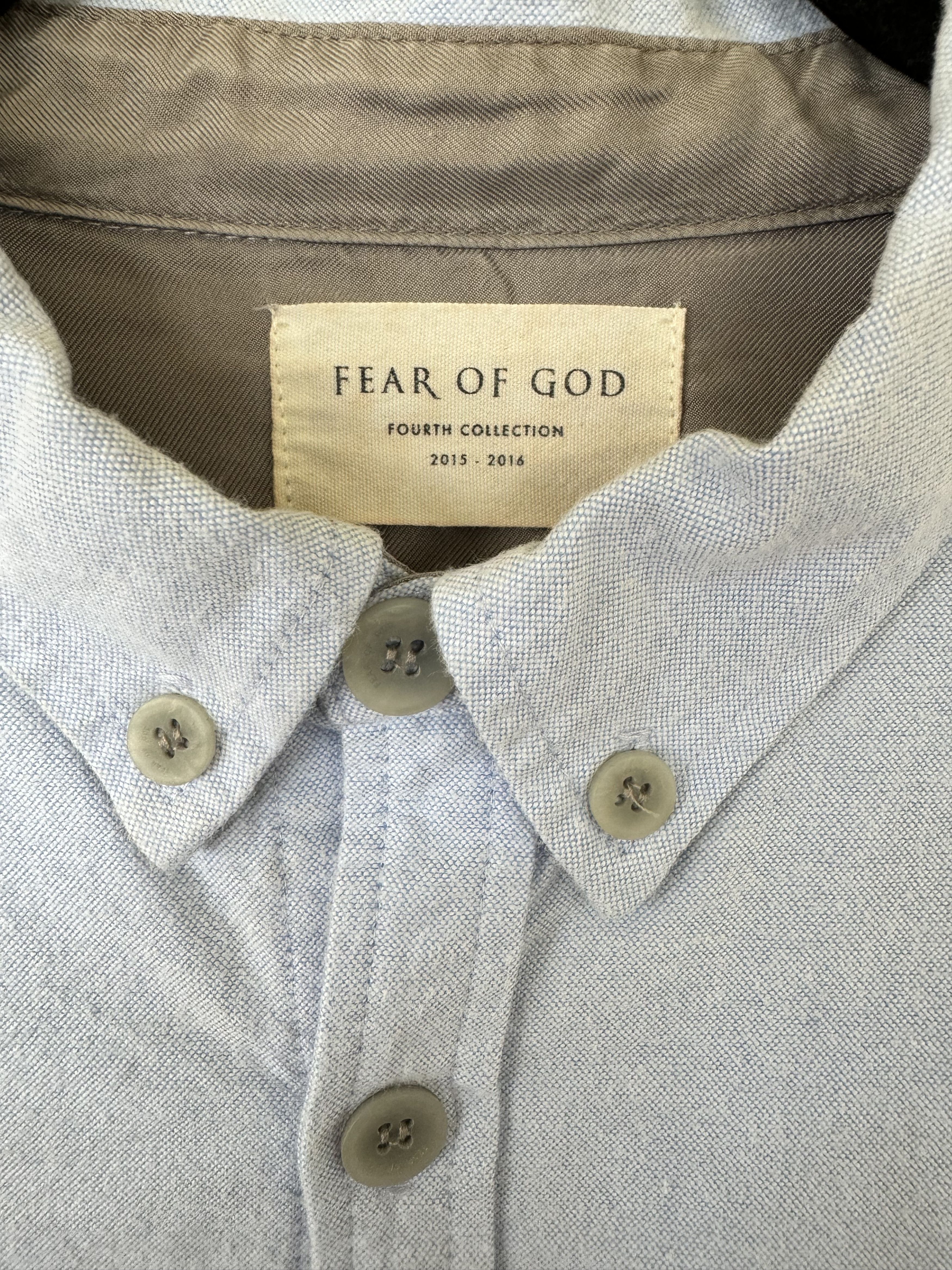 Fear of God Blue Fear Of God 4th Collection Shirt Size US XL / EU 56 / 4 - 4 Thumbnail