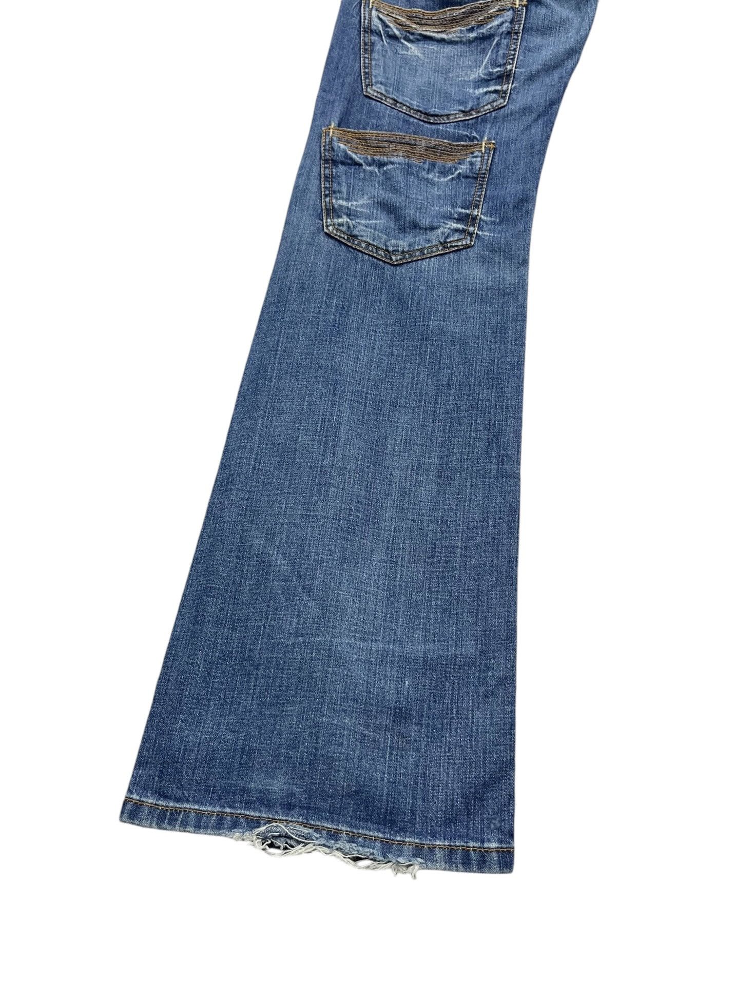 Taverniti 💥SICK🔥Vtg TAVERNITI Designer Multipocket Distressed FLARE Size US 31 - 13 Thumbnail