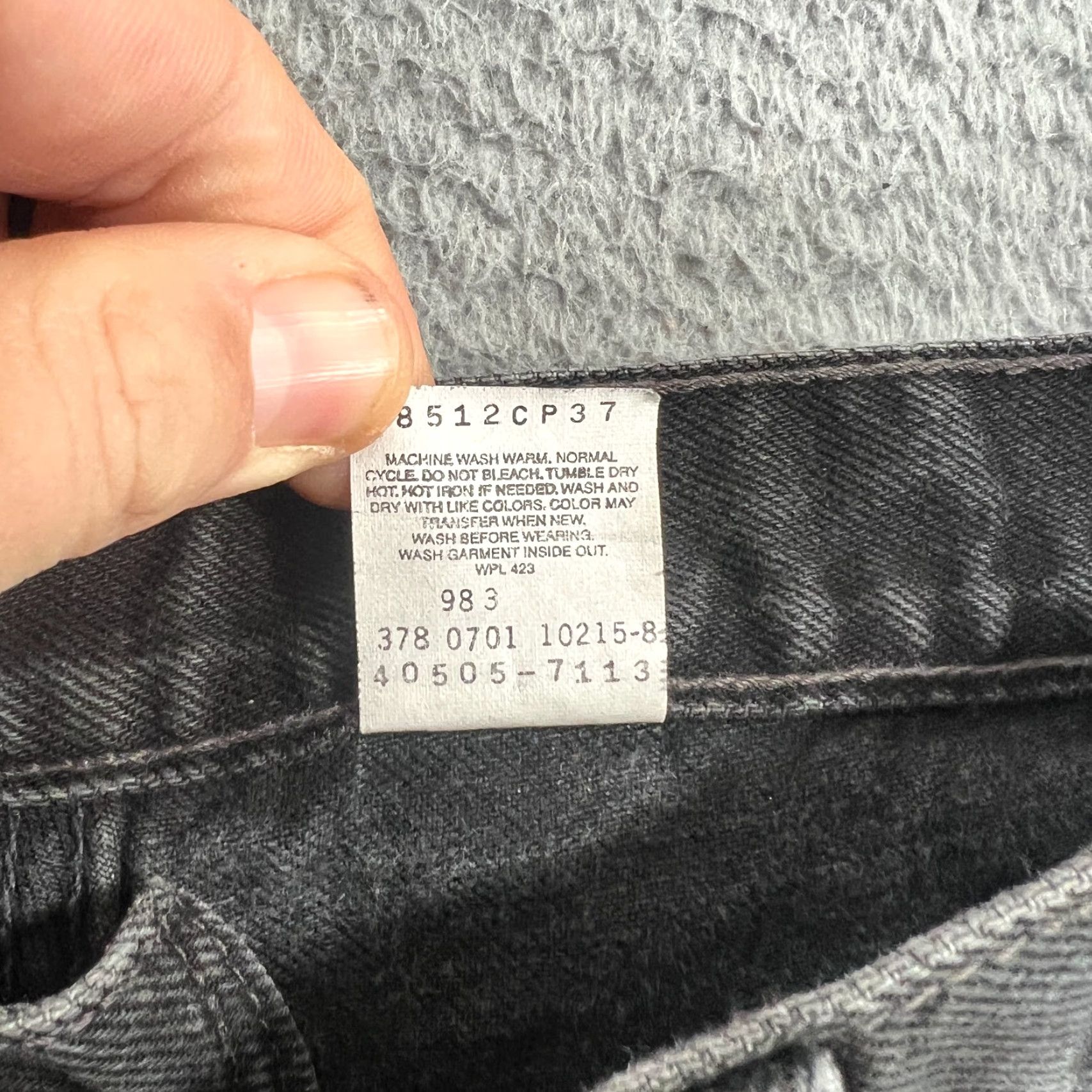 Levi's Levis 505 Jeans Regular Straight Leg Denim Black 34x30 Mens Vintage 32x30 Tag34x30 Cotton Denim Logo 5-Pocket Jeans Men Size US 34 / EU 50 - 7 Thumbnail