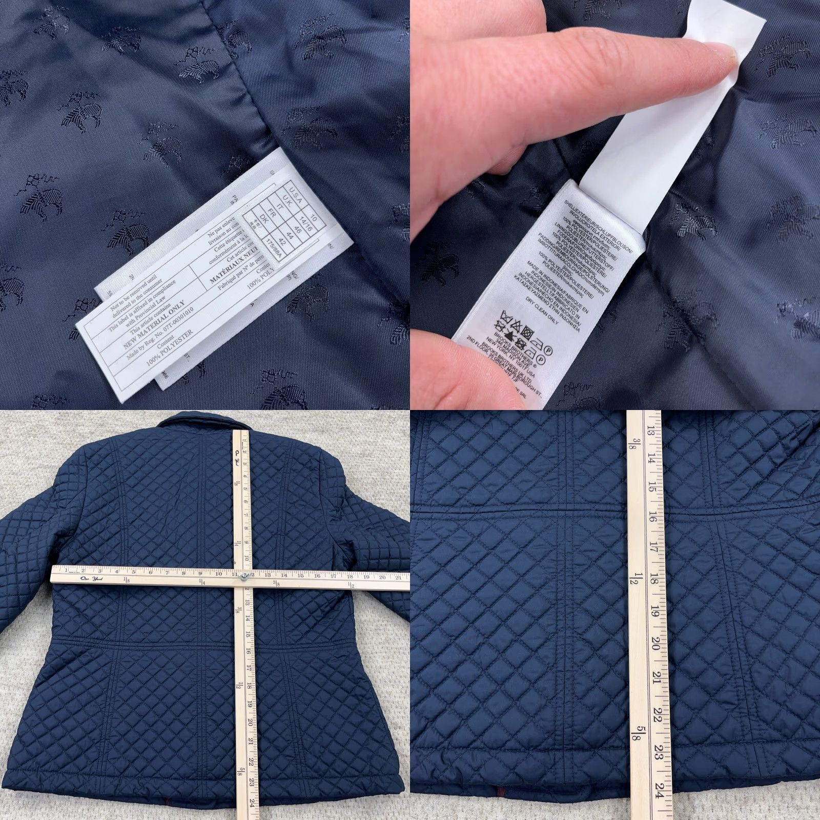 Brooks Brothers Brooks Brothers Quilted Puffer Jacket Women Size 10 Blue Navy Chore Button Up Size L / US 10 / IT 46 - 8 Thumbnail