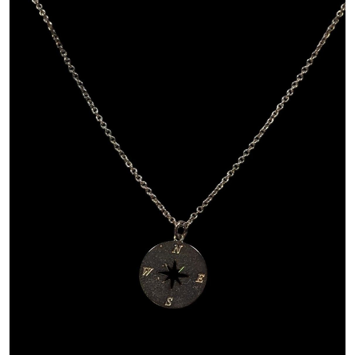 Other Minimalist Gold Tone Compass Pendant Necklace On Silver Tone Size ONE SIZE - 4 Thumbnail