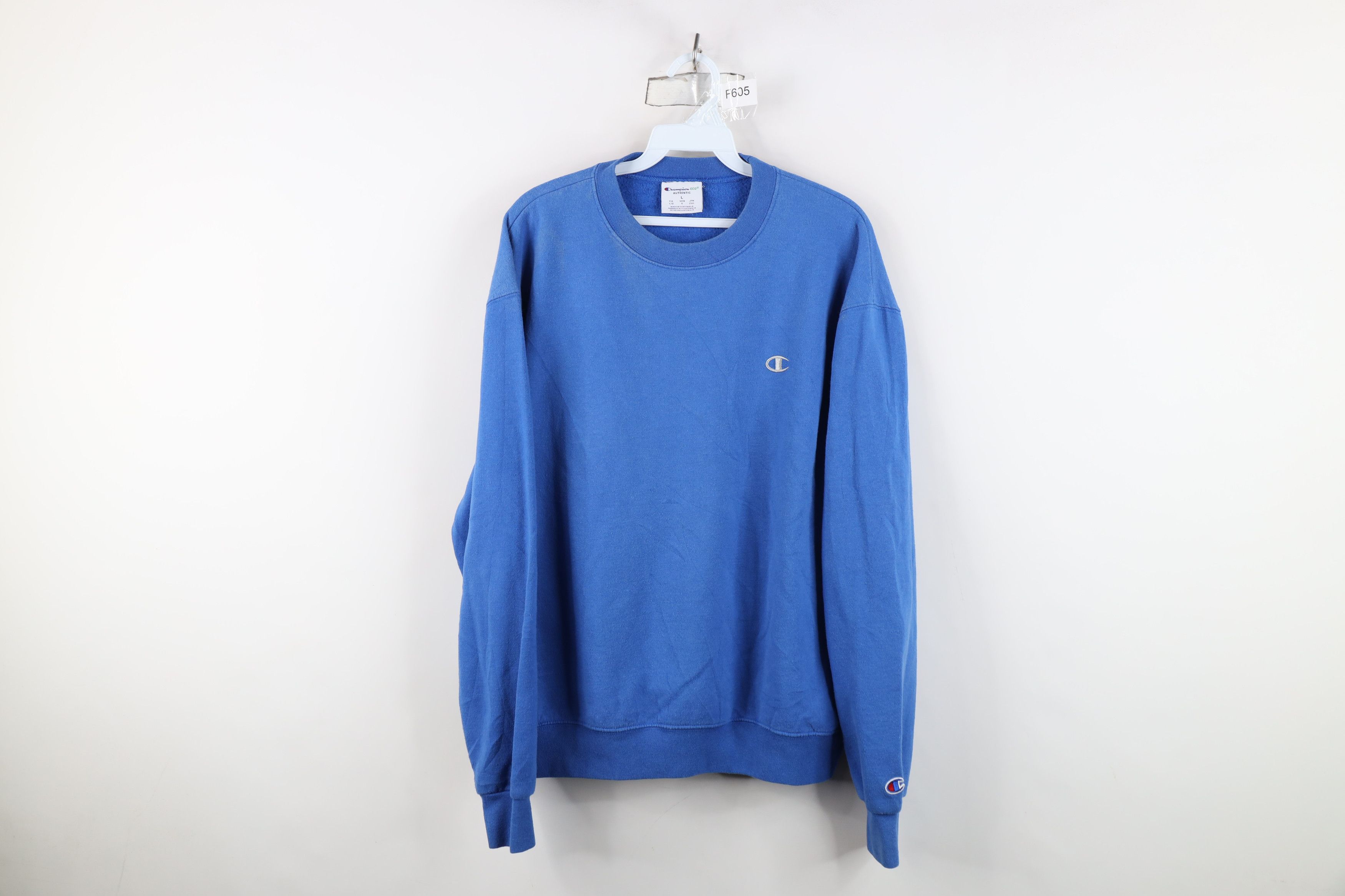 Champion Vintage Champion Classic Logo Crewneck Sweatshirt Blue Size US L / EU 52-54 / 3 - 1 Thumbnail