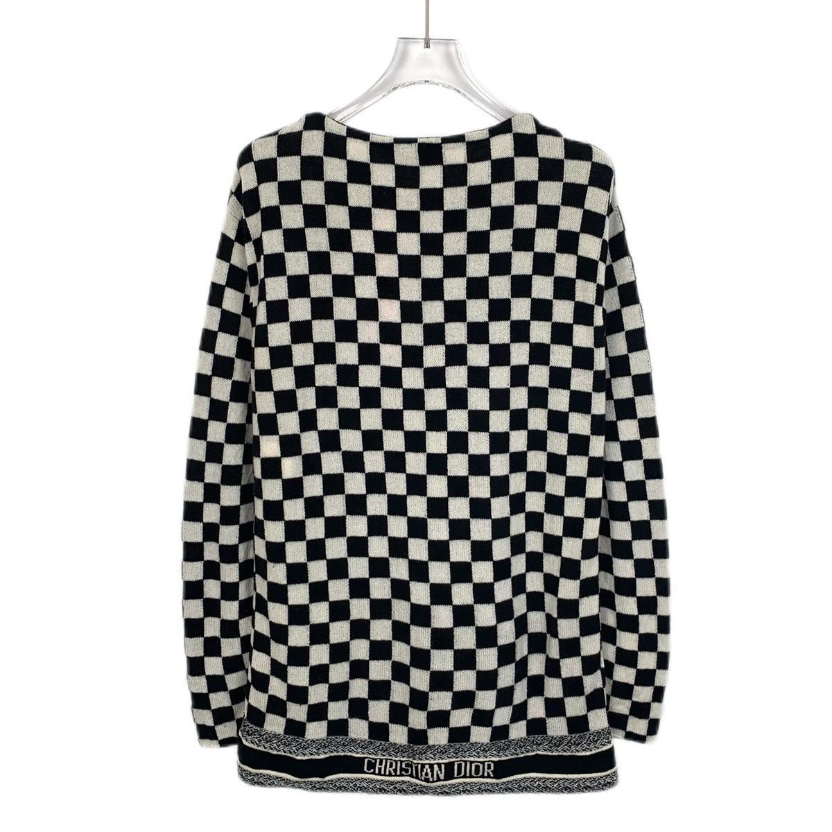 Dior Christian Dior Checkered Cashmere Long Sleeve Knitwear K26WX Size XS / US 0-2 / IT 36-38 - 2 Thumbnail