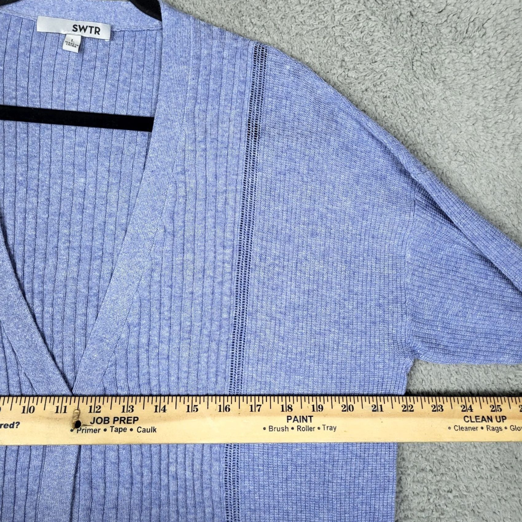 Vintage SWTR Women’s blue cardigan button up Pockets v-neck sweater Size XL Size XL / US 12-14 / IT 48-50 - 8 Thumbnail