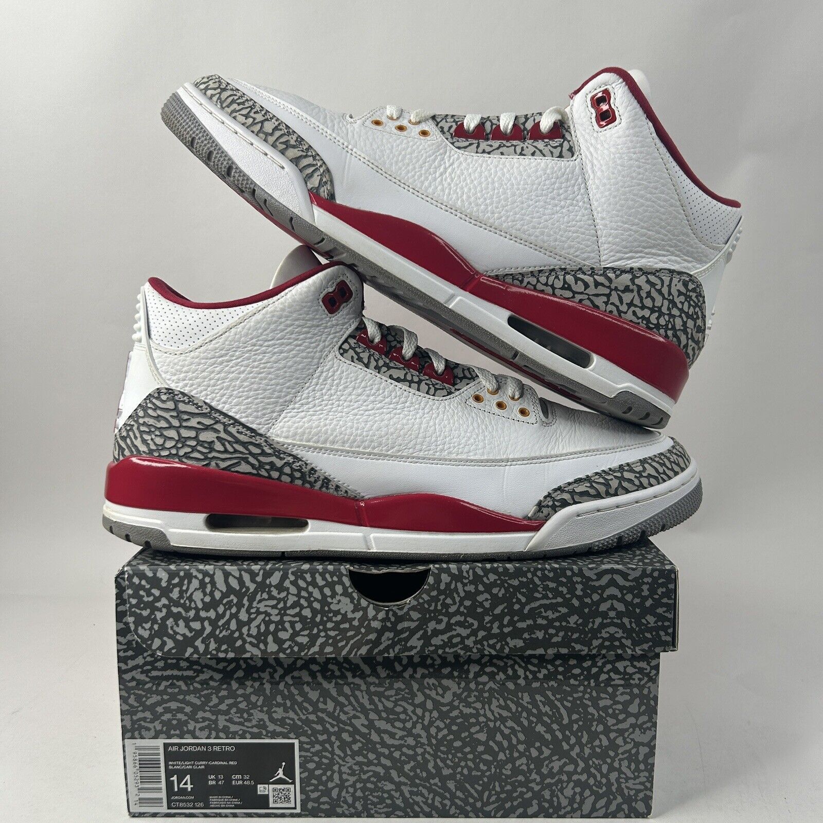 Nike Nike Shoes Air Jordan 3 Retro “Cardinal Red” 2024 Size US 14 / EU 47 - 1 Thumbnail