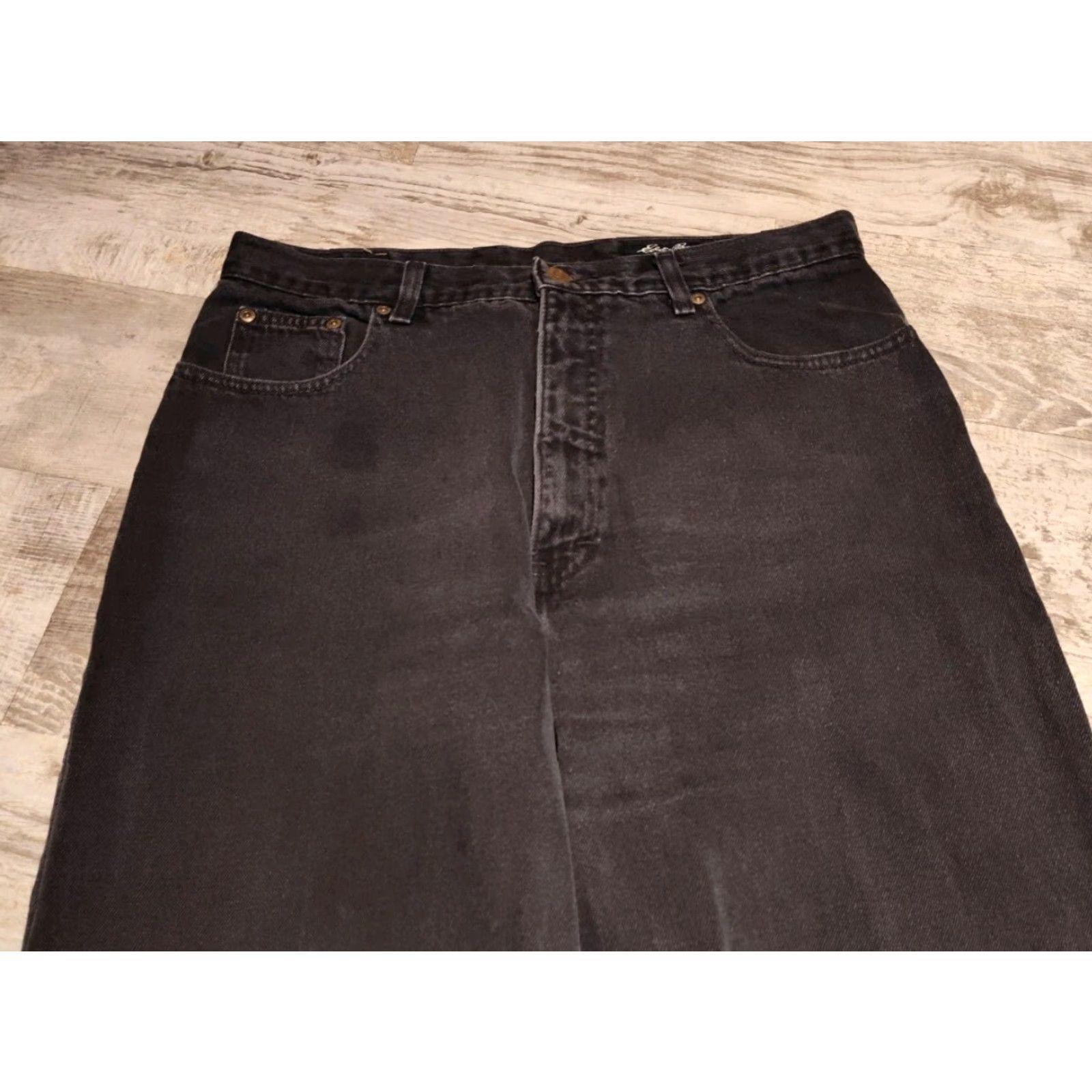Eddie Bauer VINTAGE Eddie Bauer Womens Jeans 16 High Waisted Tapered Fit Dark Wash 90s Retro Made in USA Size 38" / US 16 / IT 52 - 3 Thumbnail