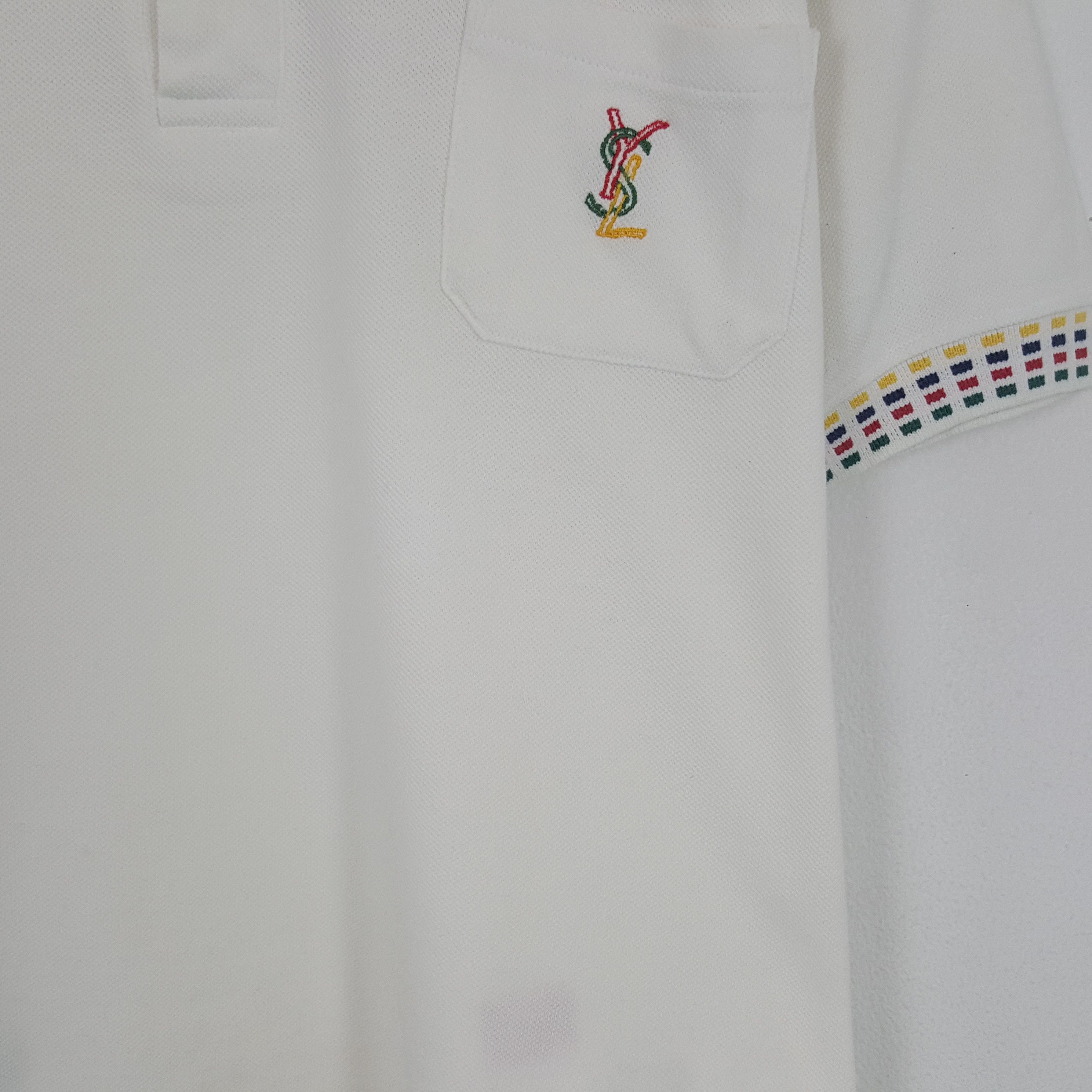 Vintage × Yves Saint Laurent Vintage Yves Saint Lauren Italian Brand Polos Size US L / EU 52-54 / 3 - 2 Thumbnail