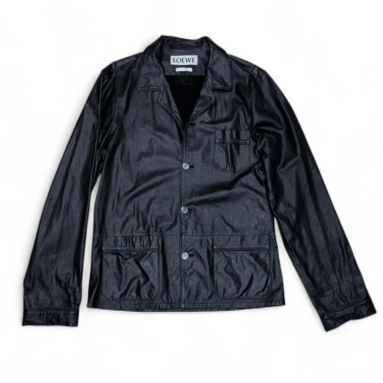 Loewe Loewe Vintage Black Leather Jacket Size L / US 10 / IT 46 - 1 Thumbnail