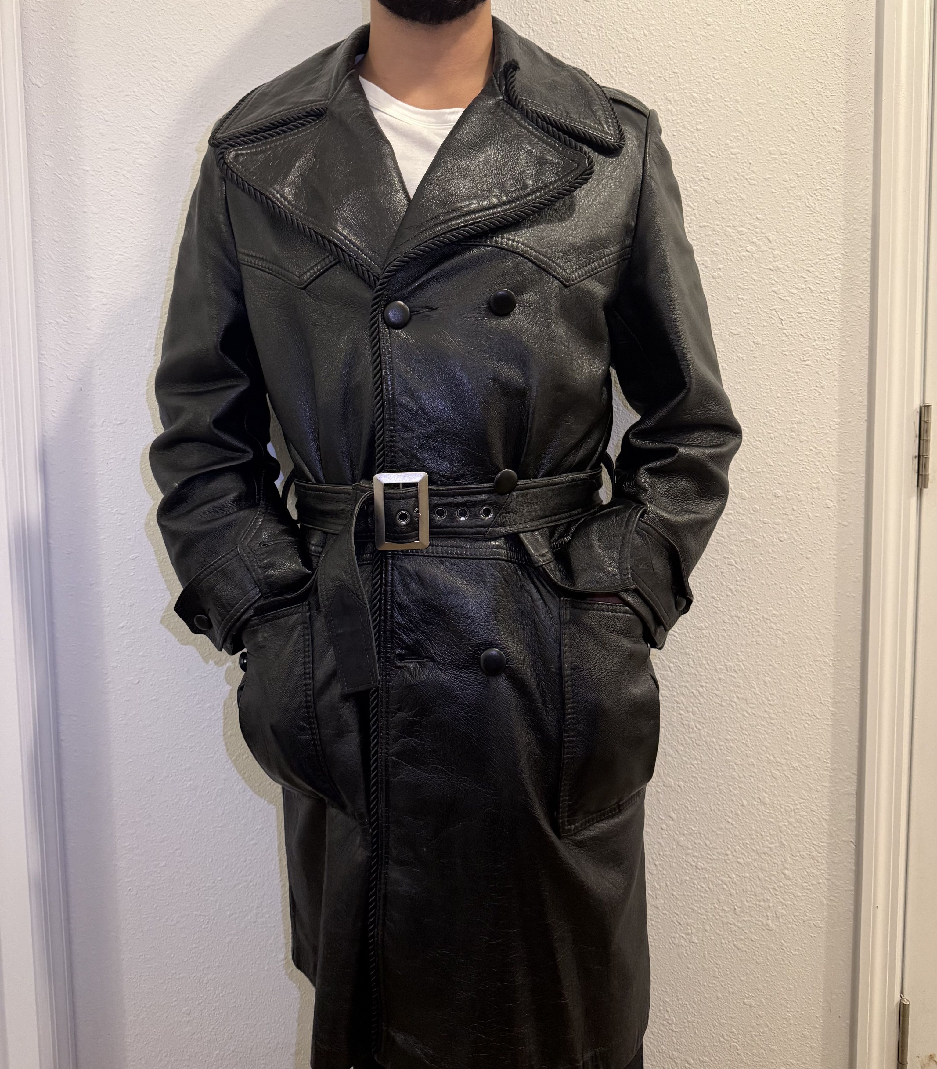 Kody Phillips Leather Trench Coat Size US M / EU 48-50 / 2 - 2 Thumbnail