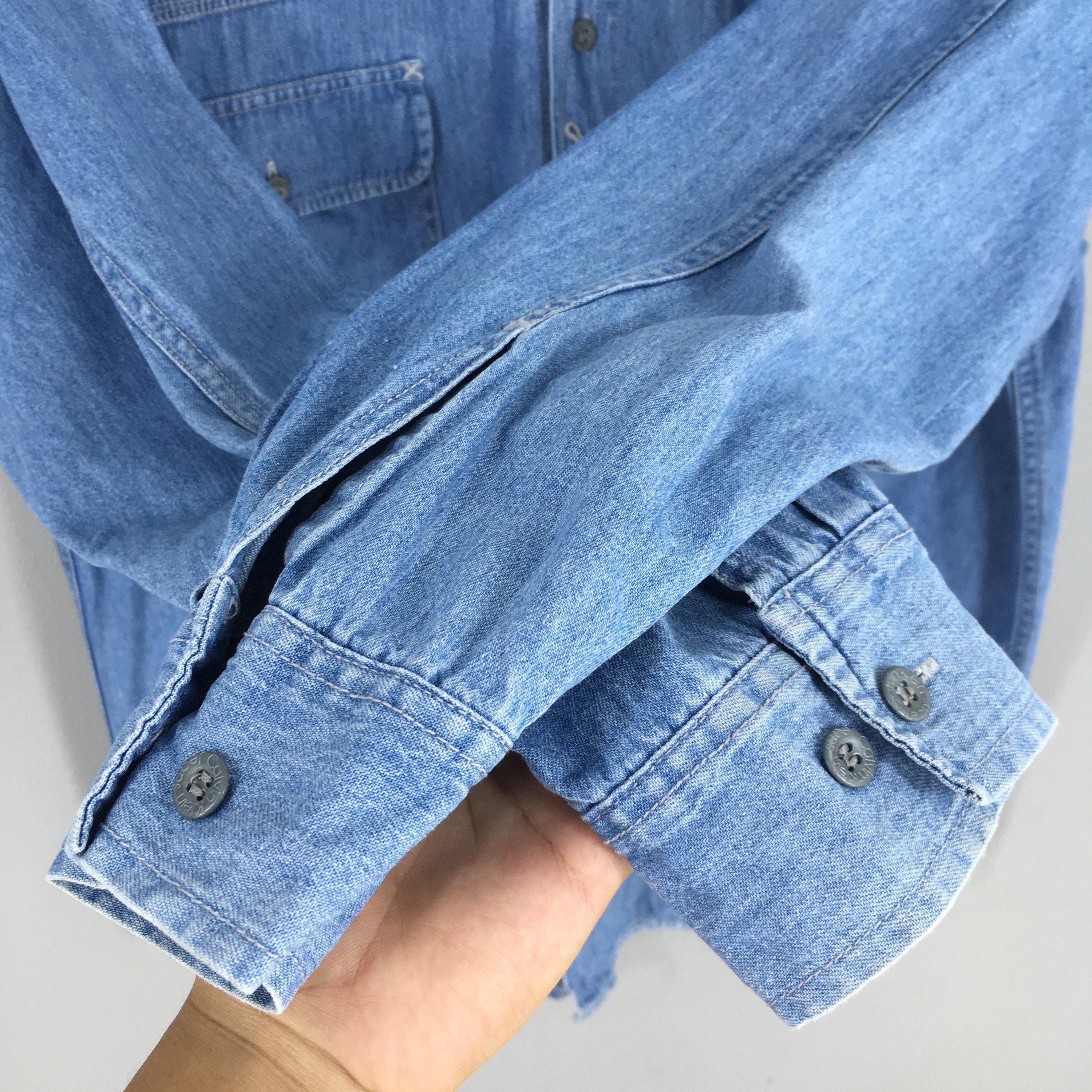 Calvin Klein × Vintage Vintage Calvin Klein USA Denim Shirt Large Size US L / EU 52-54 / 3 - 4 Thumbnail