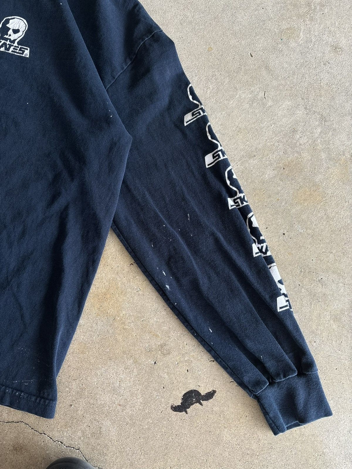 Other Vintage Skull Skates Boxy Paint Splatter Navy Longsleeve Size US M / EU 48-50 / 2 - 4 Thumbnail