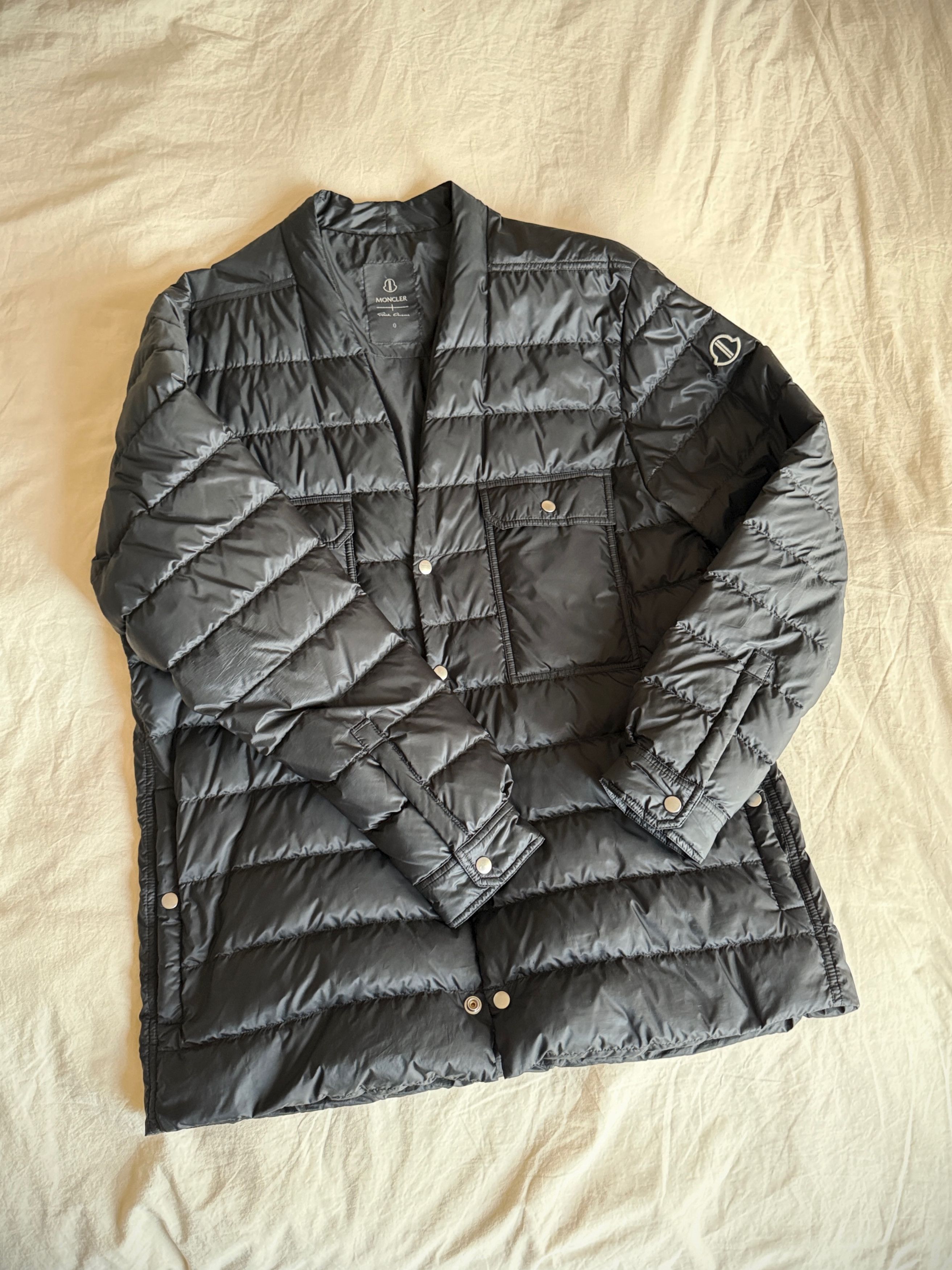 Moncler × Rick Owens V-Neck Padded Jacket Size US M / EU 48-50 / 2 - 5 Thumbnail