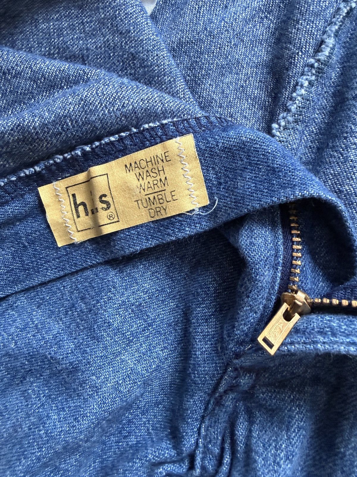 Vintage Vintage 70s H.I.S. Dungaree Wide Leg Denim Jeans Size US 34 / EU 50 - 5 Thumbnail