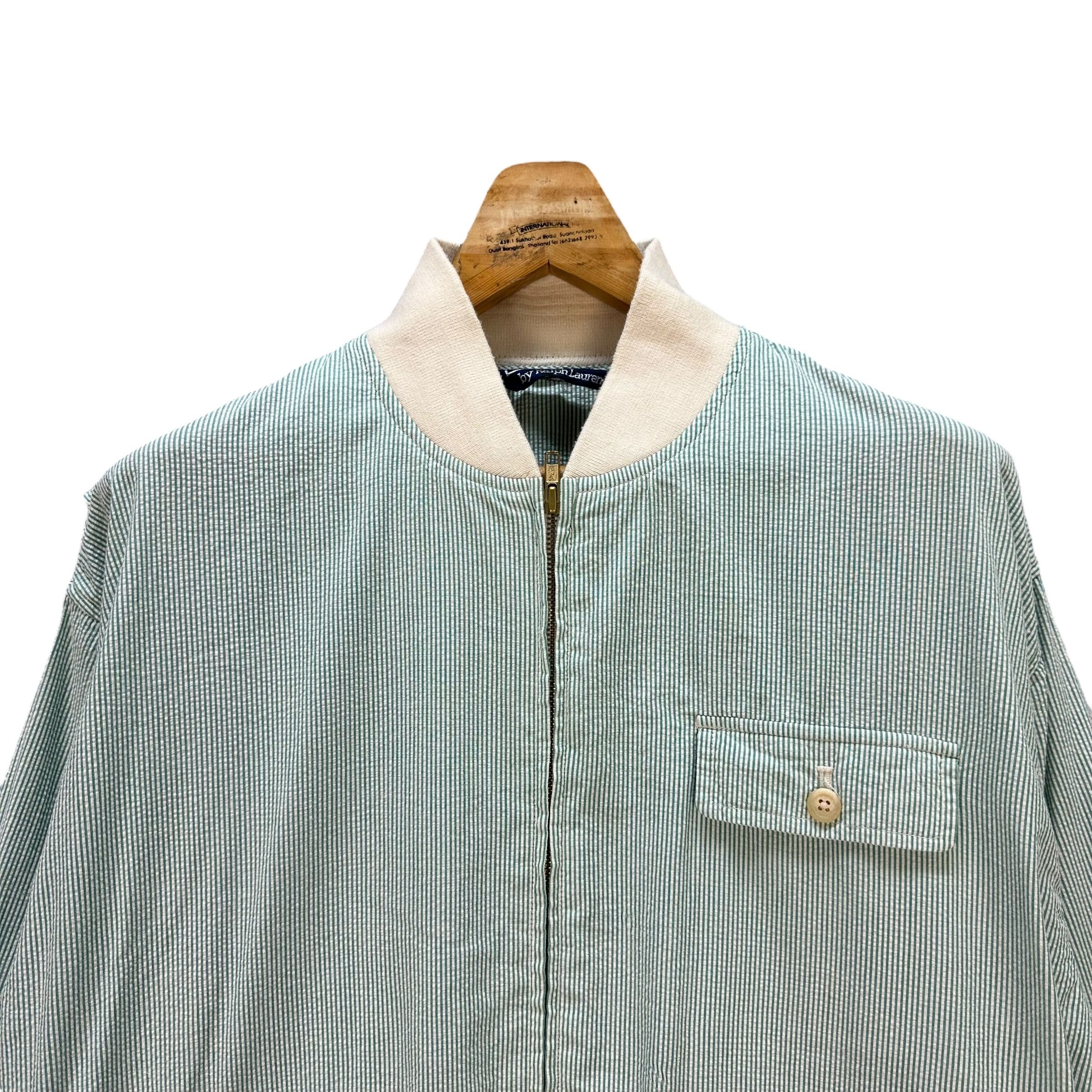 Polo Ralph Lauren 90's POLO RL 3 POCKET STRIPED BOMBER JACKET #8871-033 Size US L / EU 52-54 / 3 - 2 Thumbnail