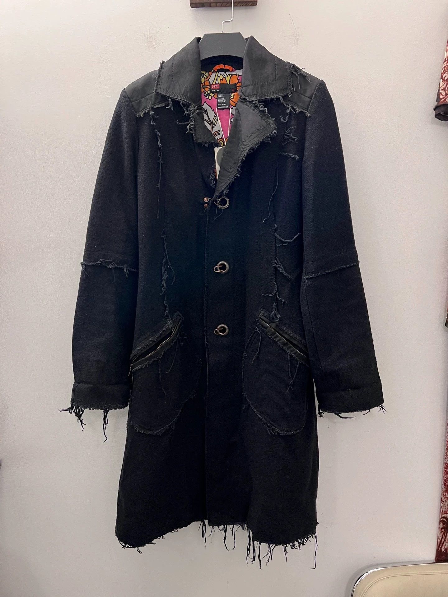 Diesel Diesel Vintage Distressed Denim Lapel Long Coat XS Size XS / US 0-2 / IT 36-38 - 8 Thumbnail